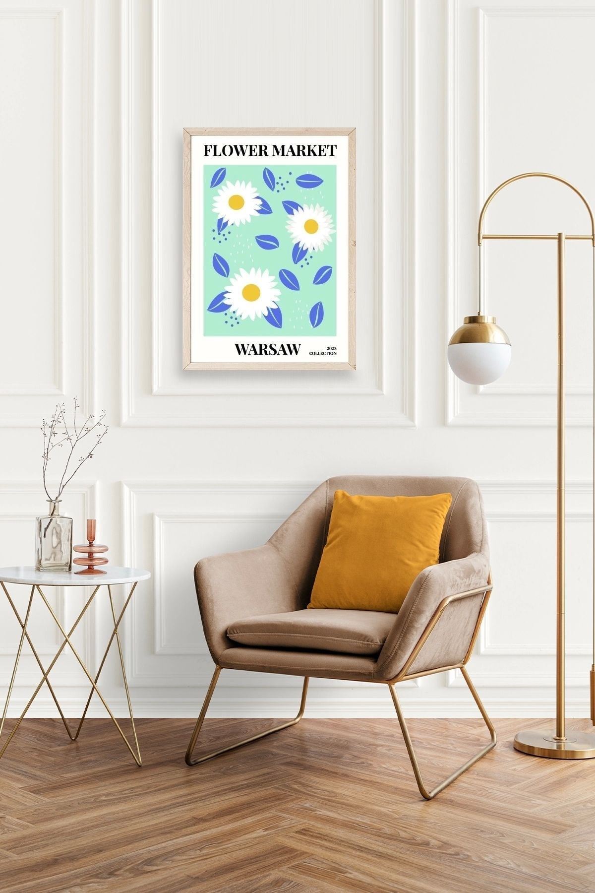 Çiçek Ahşap Çerçeveli Tablo 30 x 42