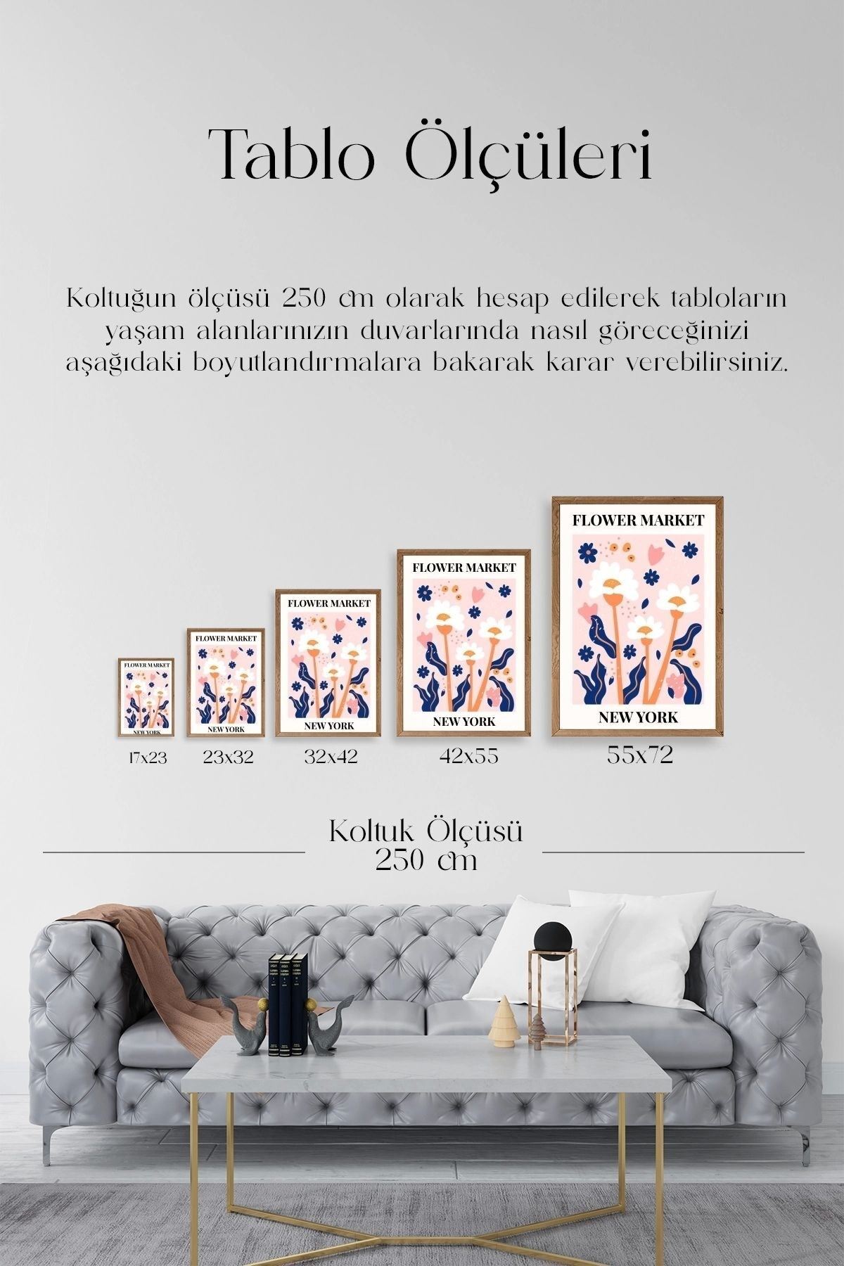 Çiçek Ahşap Çerçeveli Tablo 17 x 23