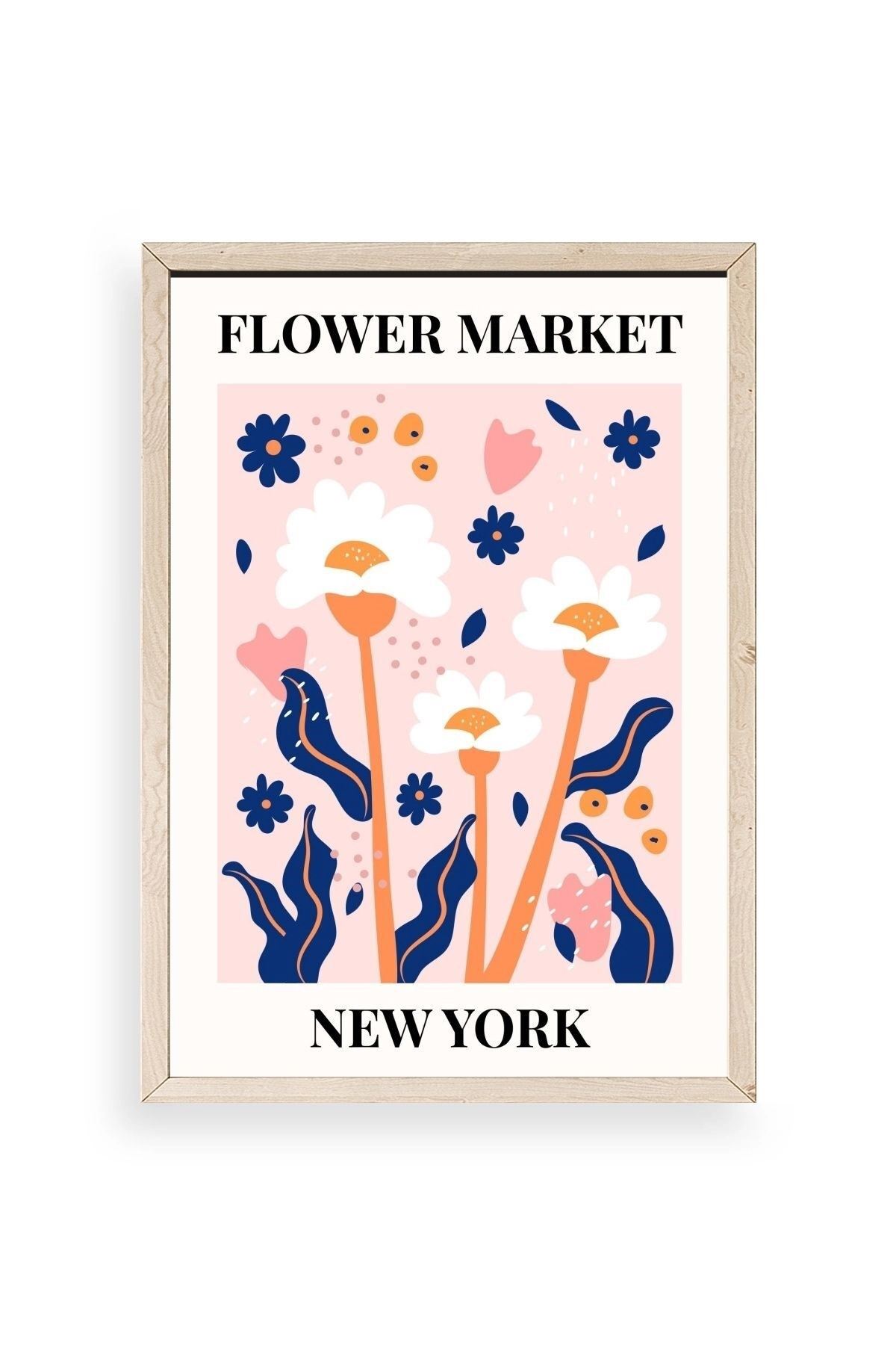 Çiçek Ahşap Çerçeveli Tablo 50 x 70