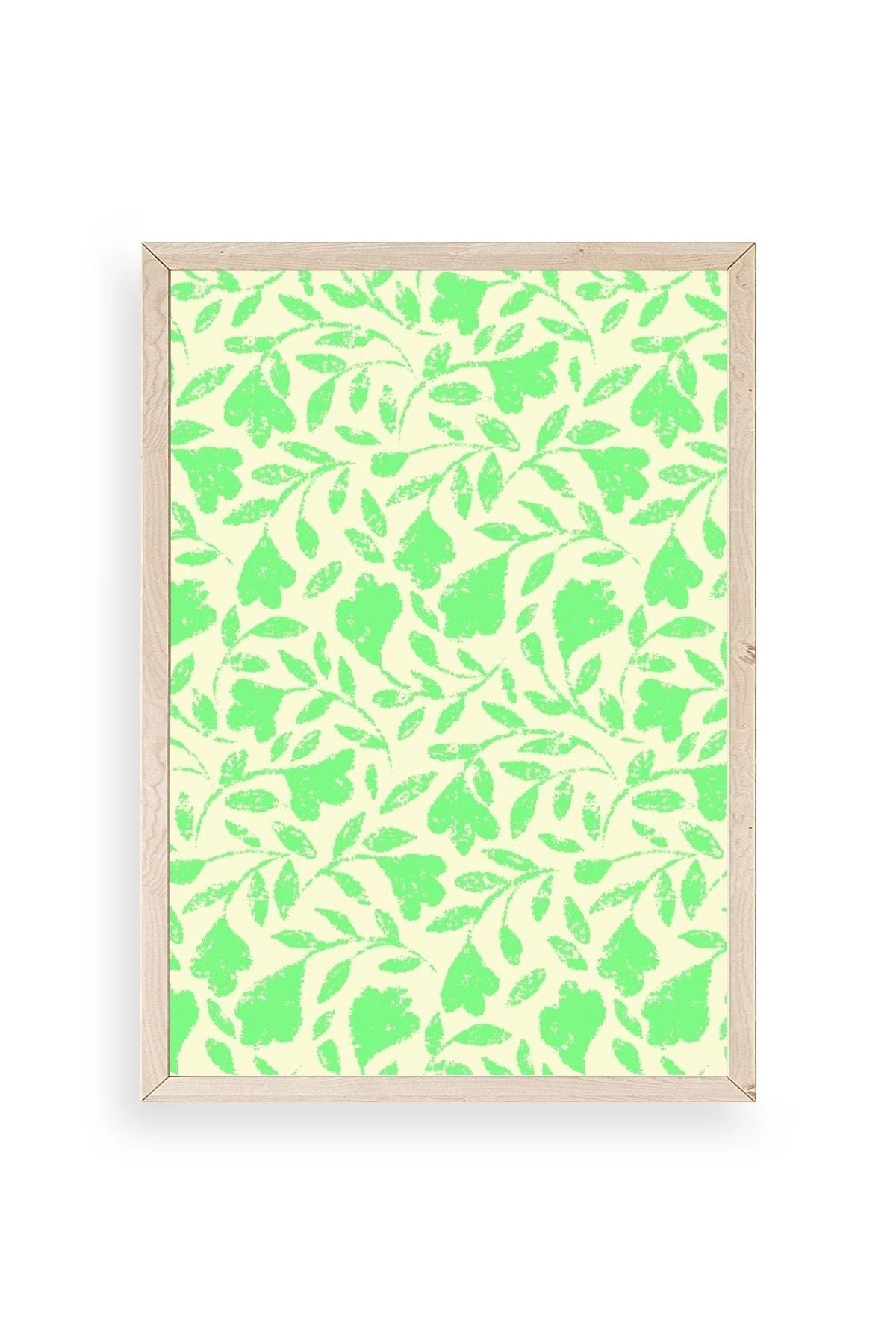 Yapraklar Ahşap Çerçeveli Tablo 50 x 70