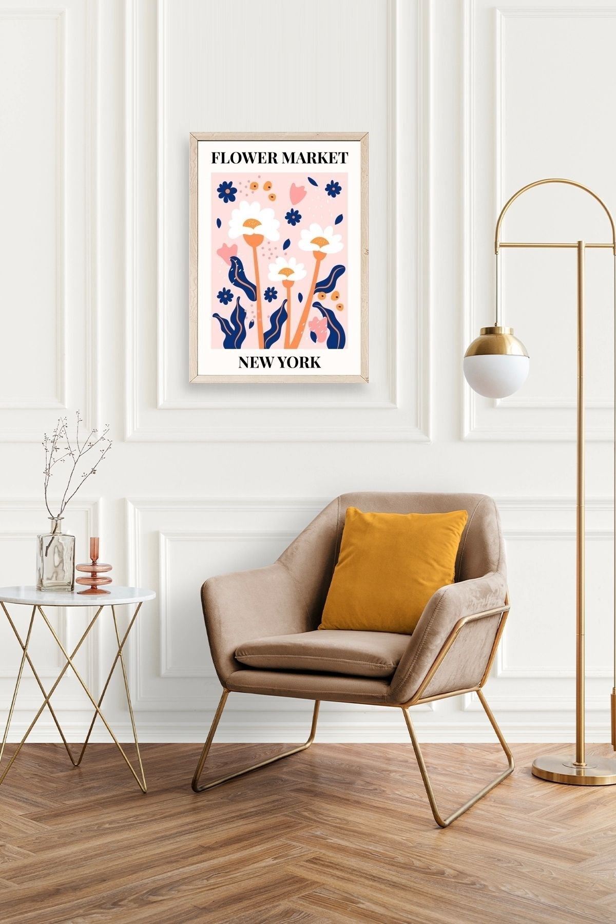 Çiçek Ahşap Çerçeveli Tablo 23 x 30