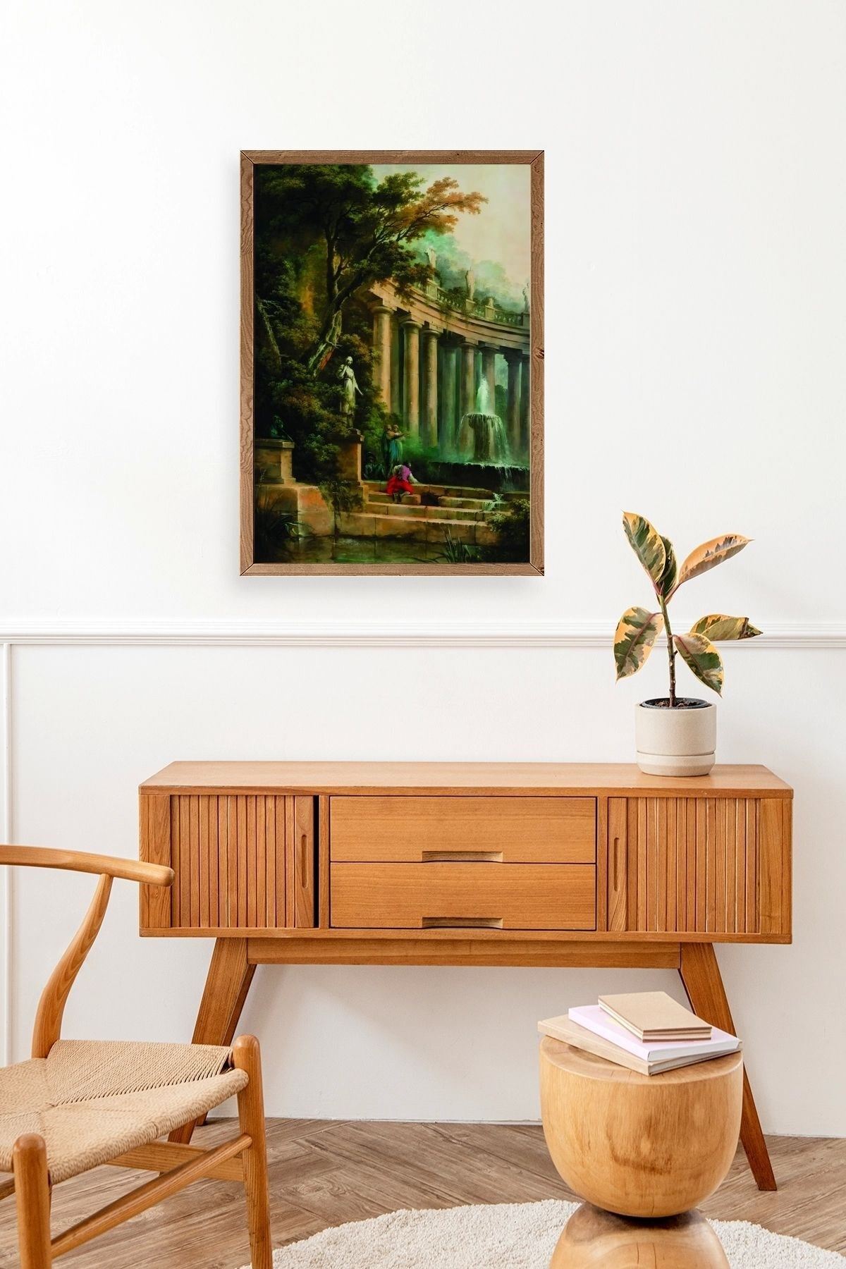 Yapraklar Ahşap Çerçeveli Tablo 17 x 23