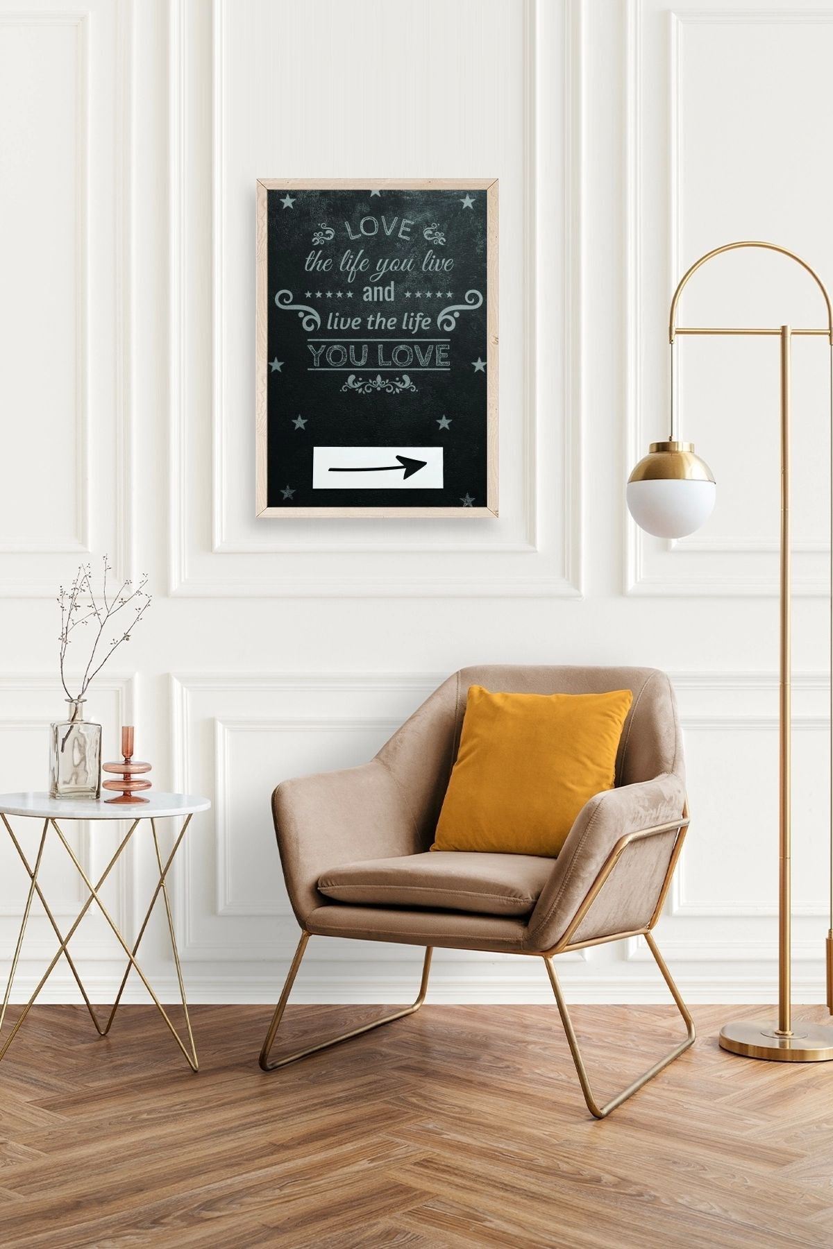 Motto Ahşap Çerçeveli Tablo 50 x 70