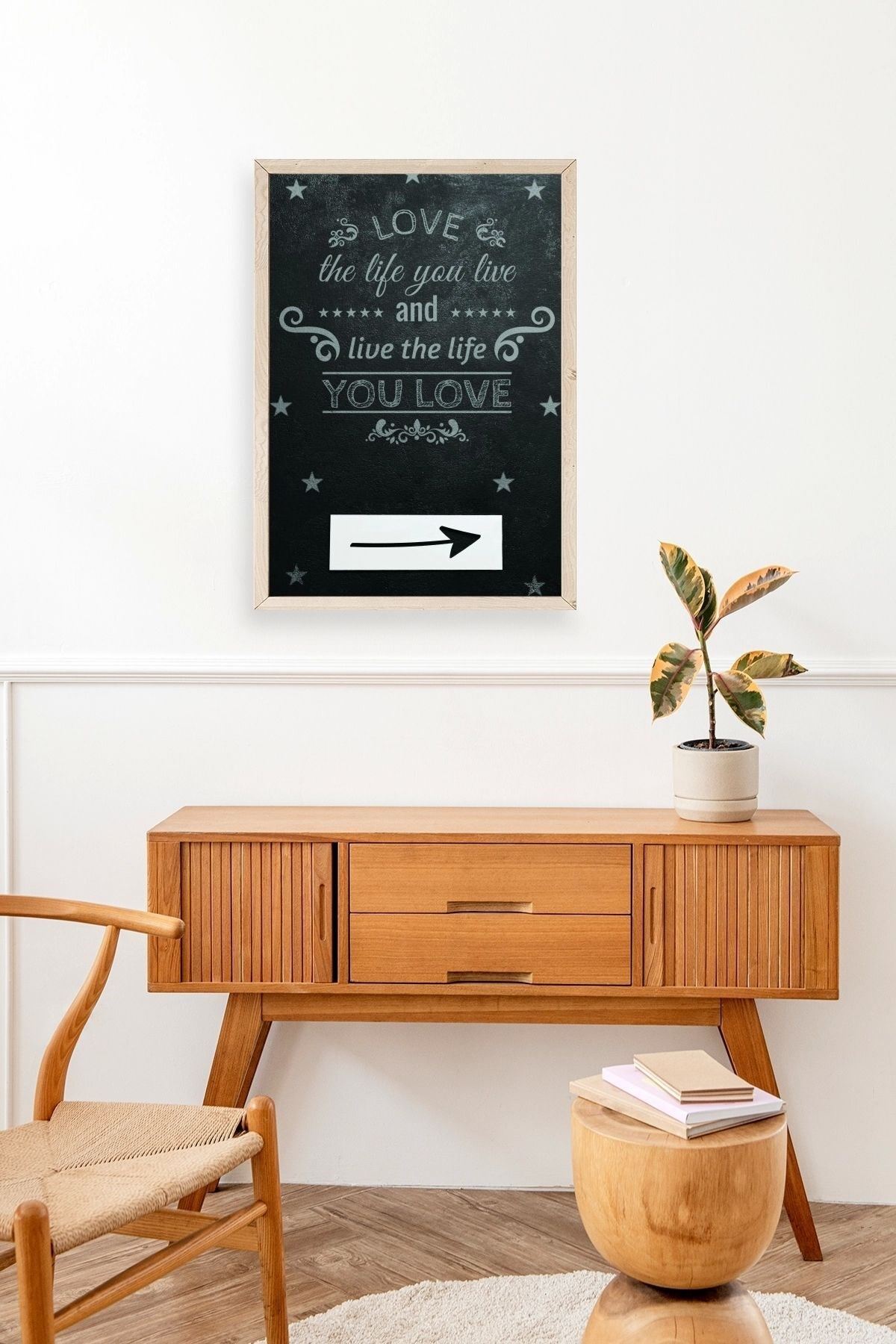 Motto Ahşap Çerçeveli Tablo 50 x 70