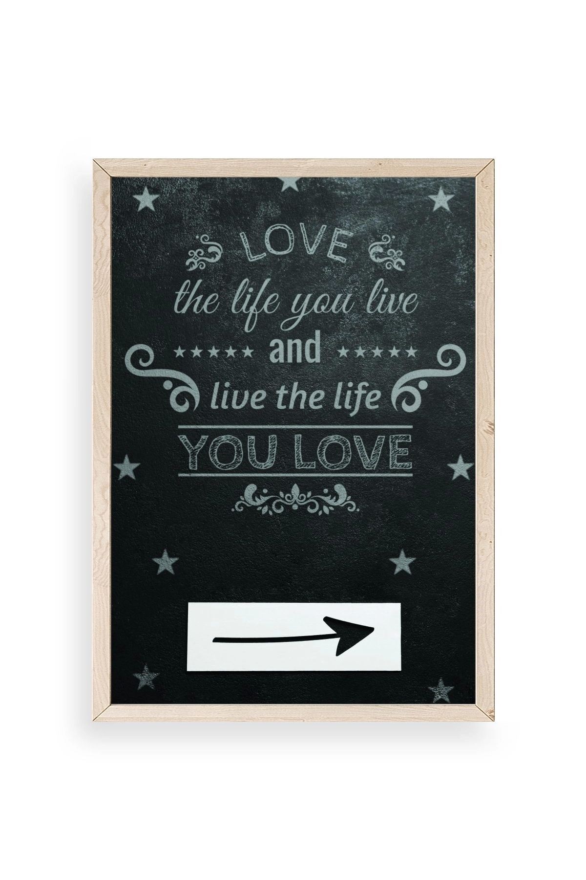 Motto Ahşap Çerçeveli Tablo 17 x 23