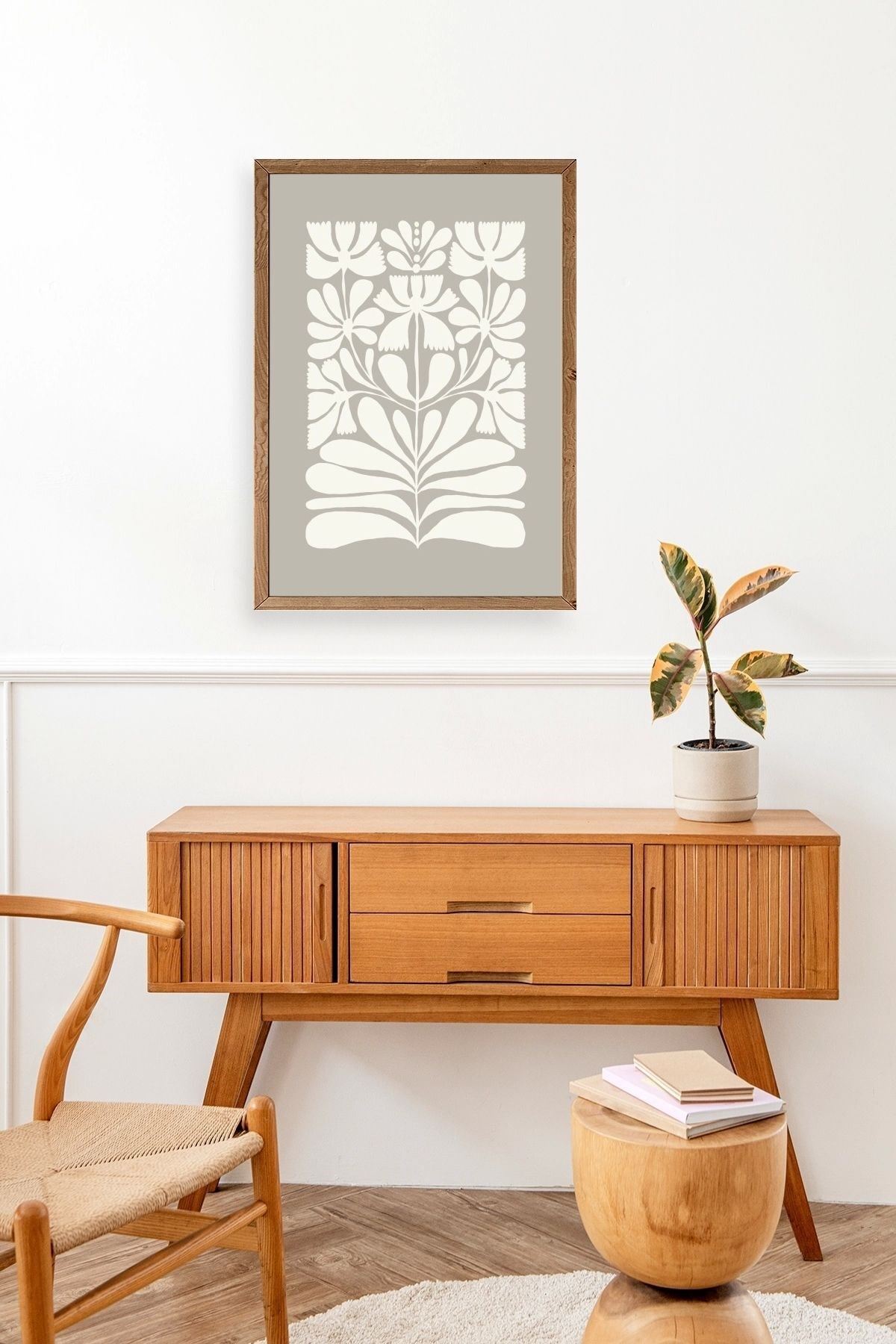 Desen Ahşap Çerçeveli Tablo 50 x 70