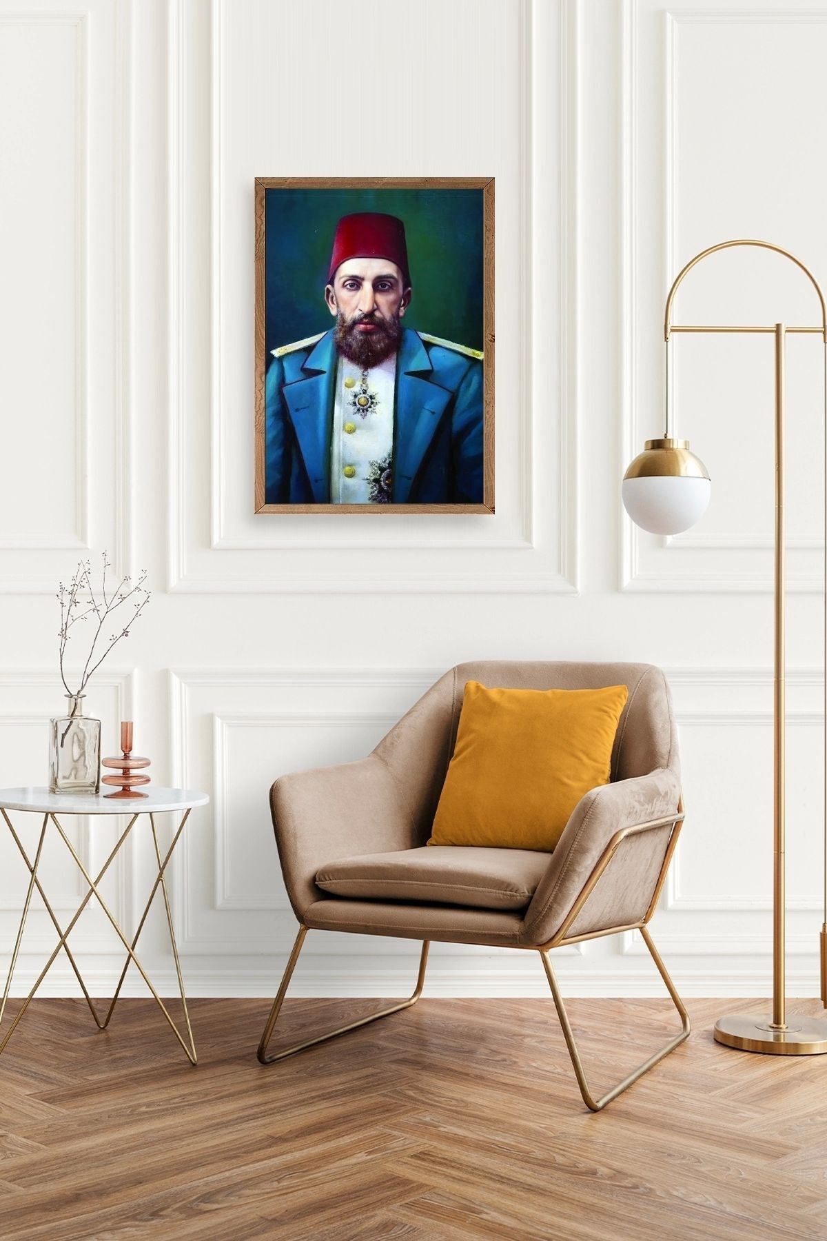 Abdülhamit Ahşap Çerçeveli Tablo 50 x 70