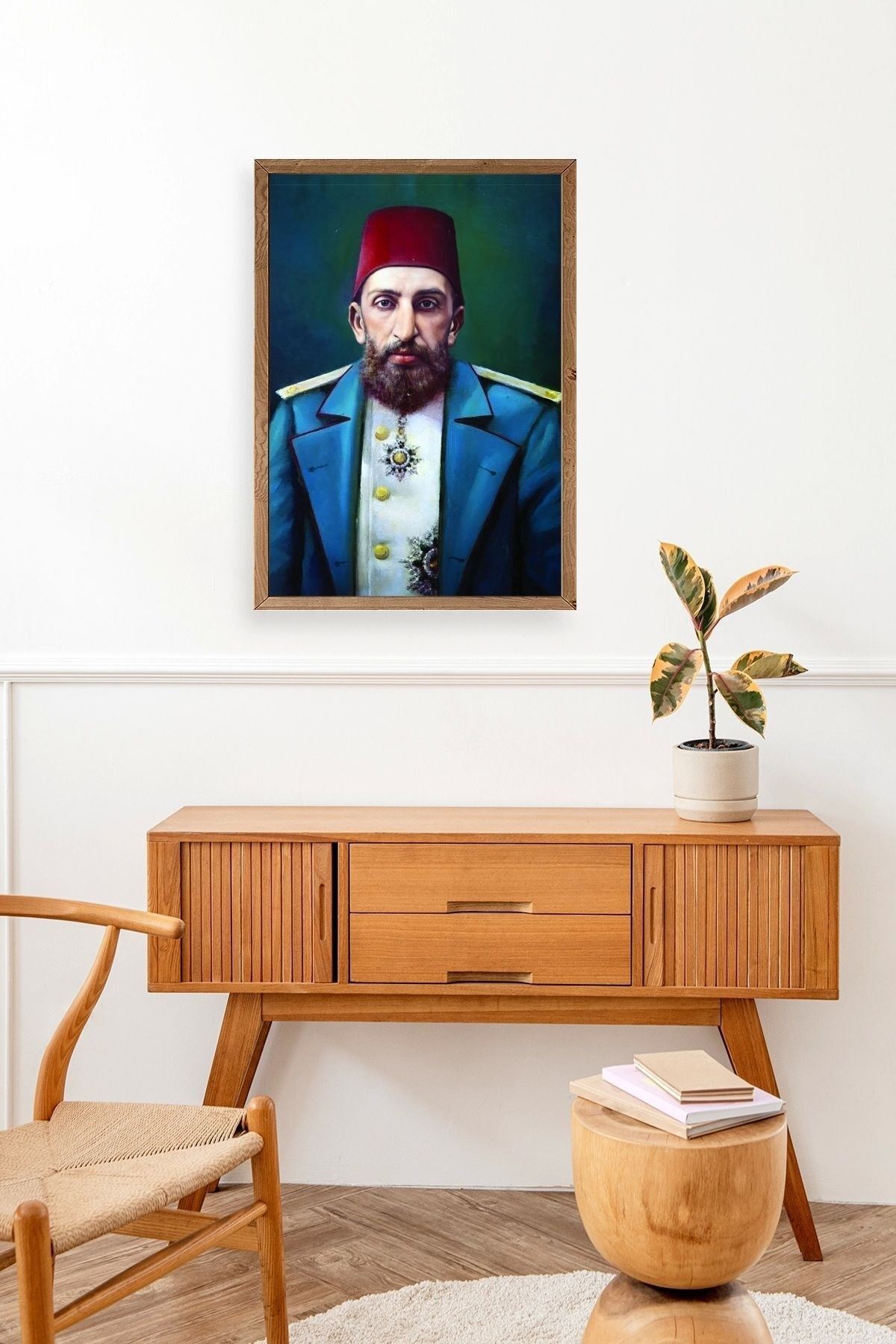 Abdülhamit Ahşap Çerçeveli Tablo 50 x 70