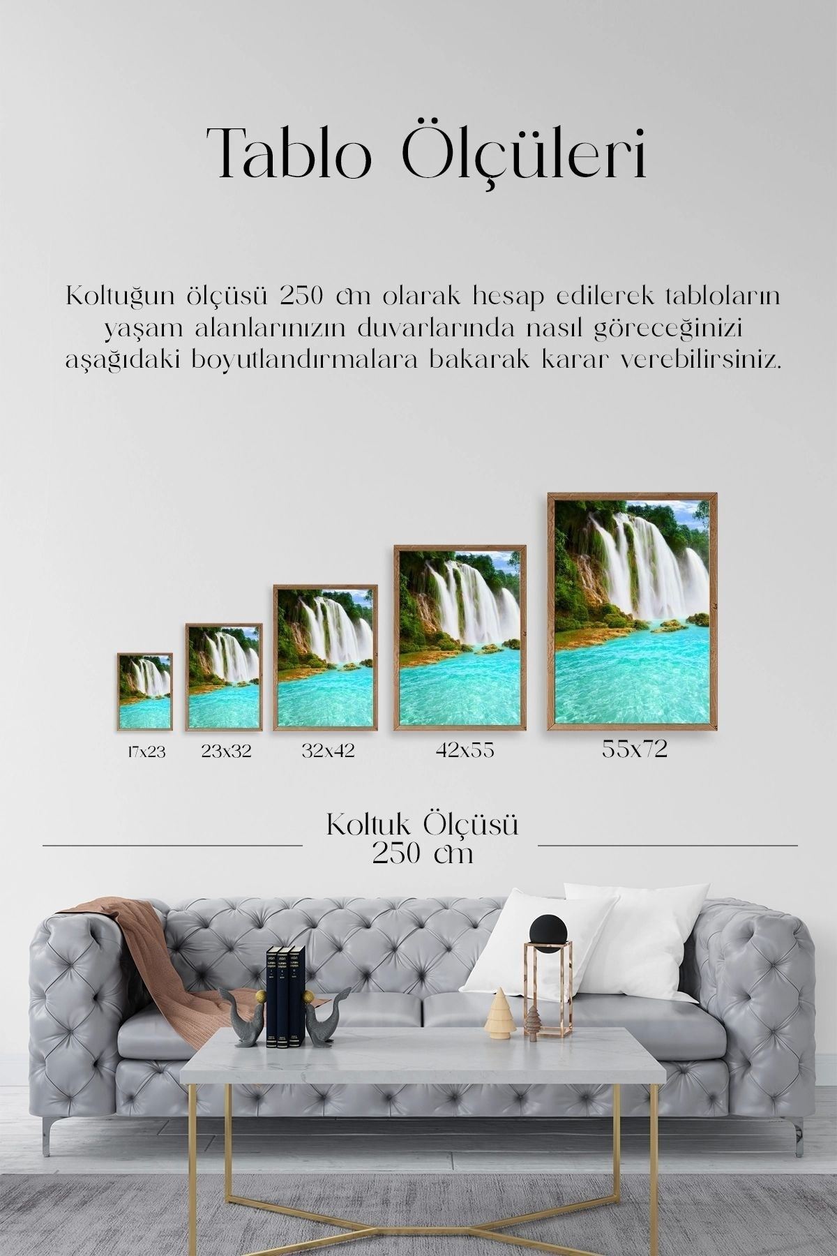 Manzara Doğa Ahşap Çerçeveli Tablo 50 x 70