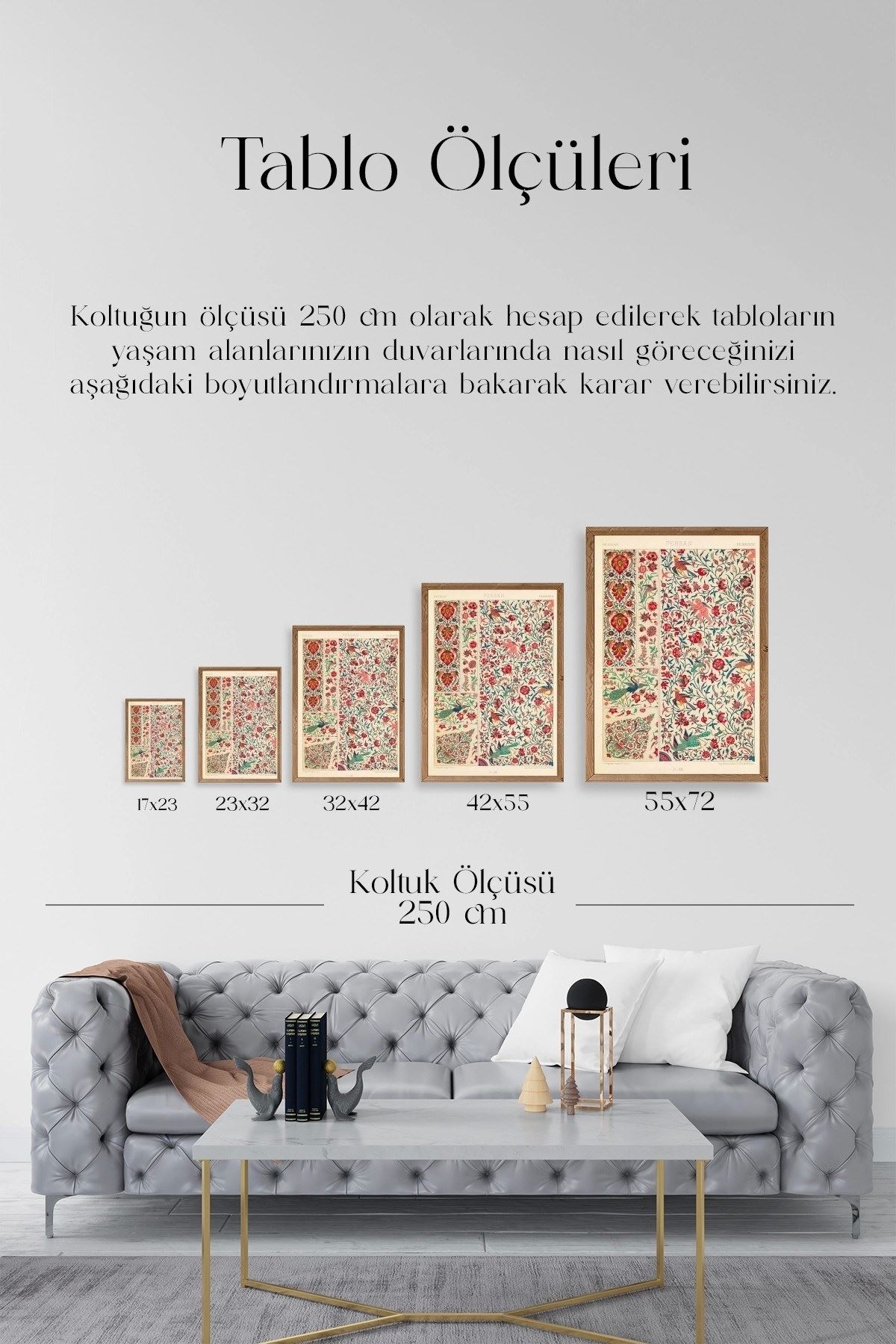 Desen Ahşap Çerçeveli Tablo 30 x 42