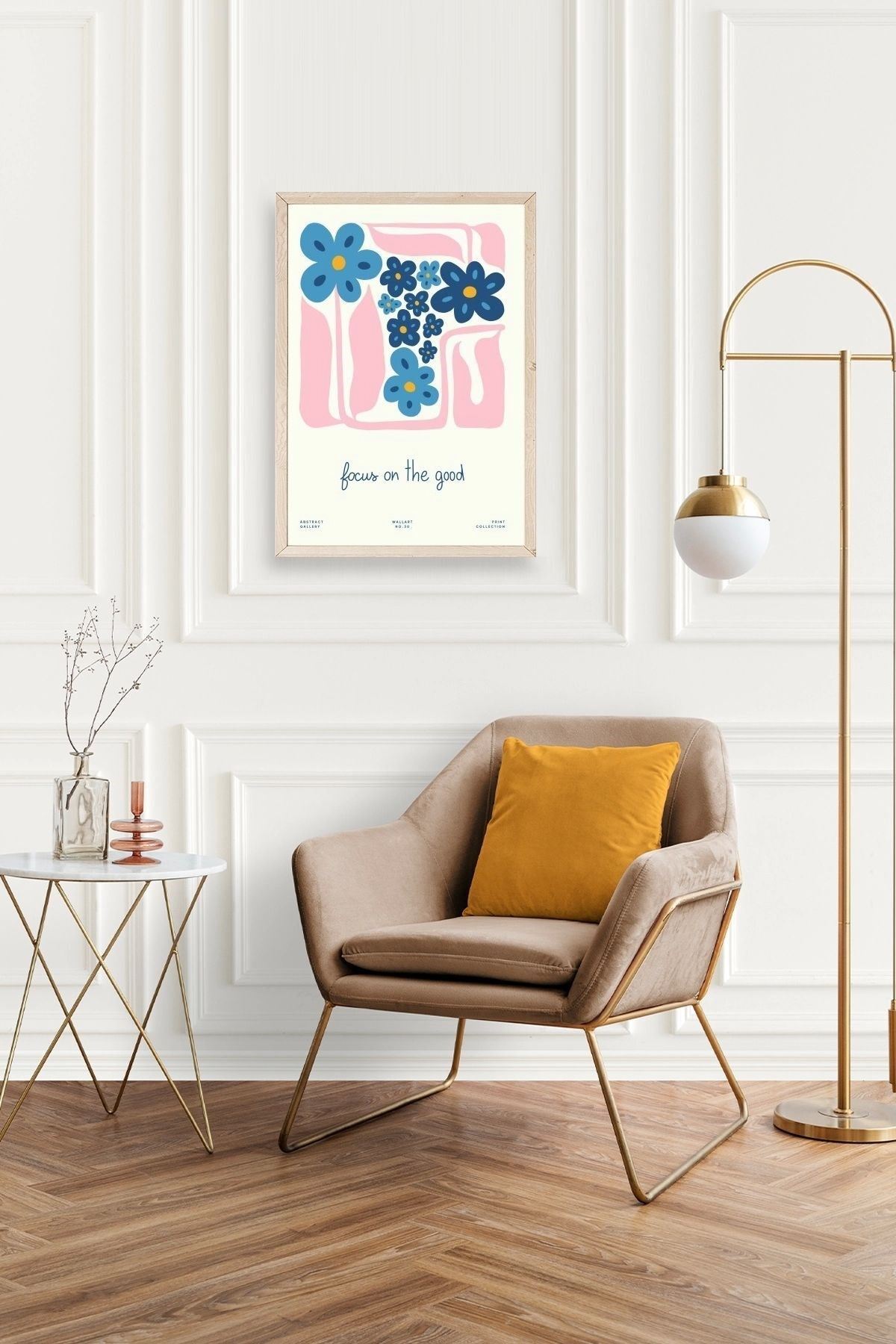 Çiçekler Ahşap Çerçeveli Tablo 23 x 30