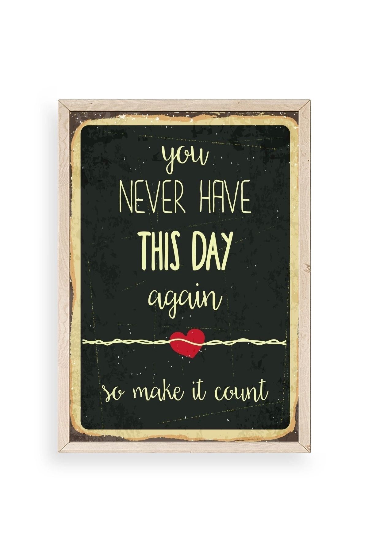 Motto Ahşap Çerçeveli Tablo 50 x 70