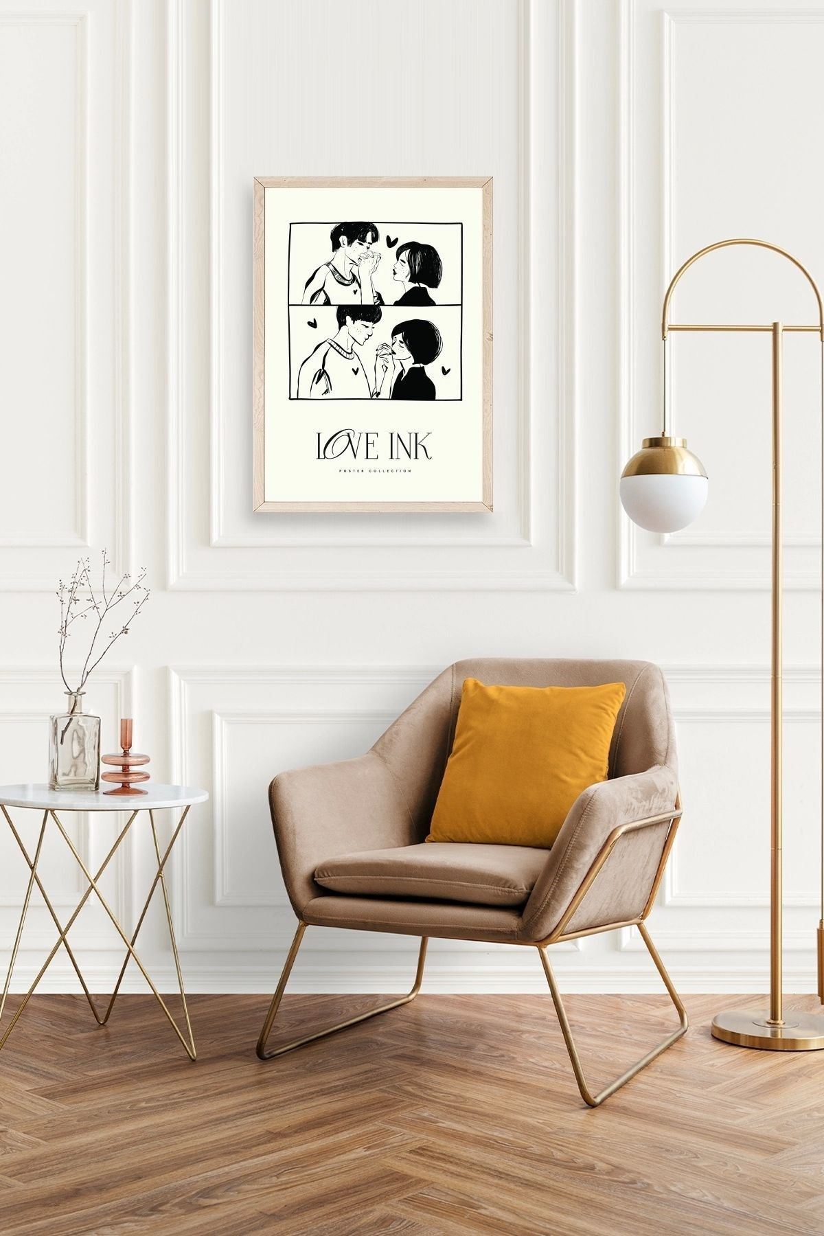 Love Ahşap Çerçeveli Tablo 23 x 30