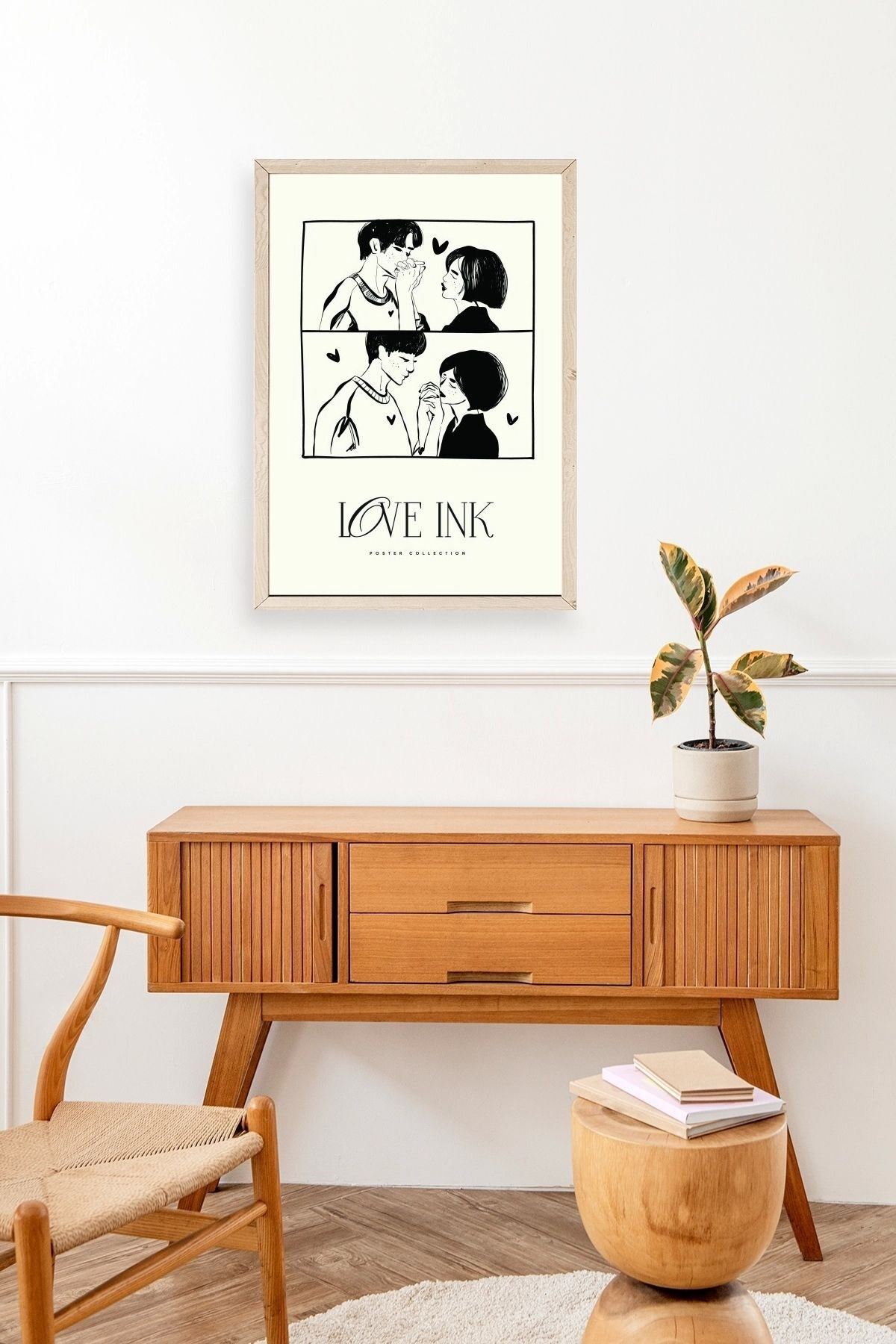 Love Ahşap Çerçeveli Tablo 23 x 30