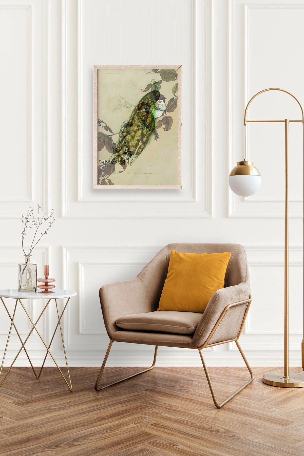 Kuş Ahşap Çerçeveli Tablo 30 x 42