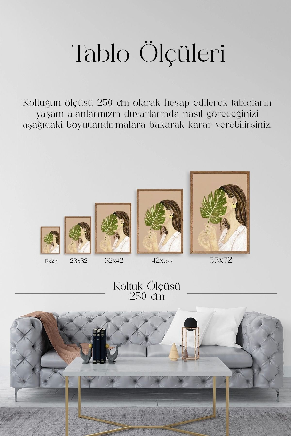 Kadın Ahşap Çerçeveli Tablo 17 x 23