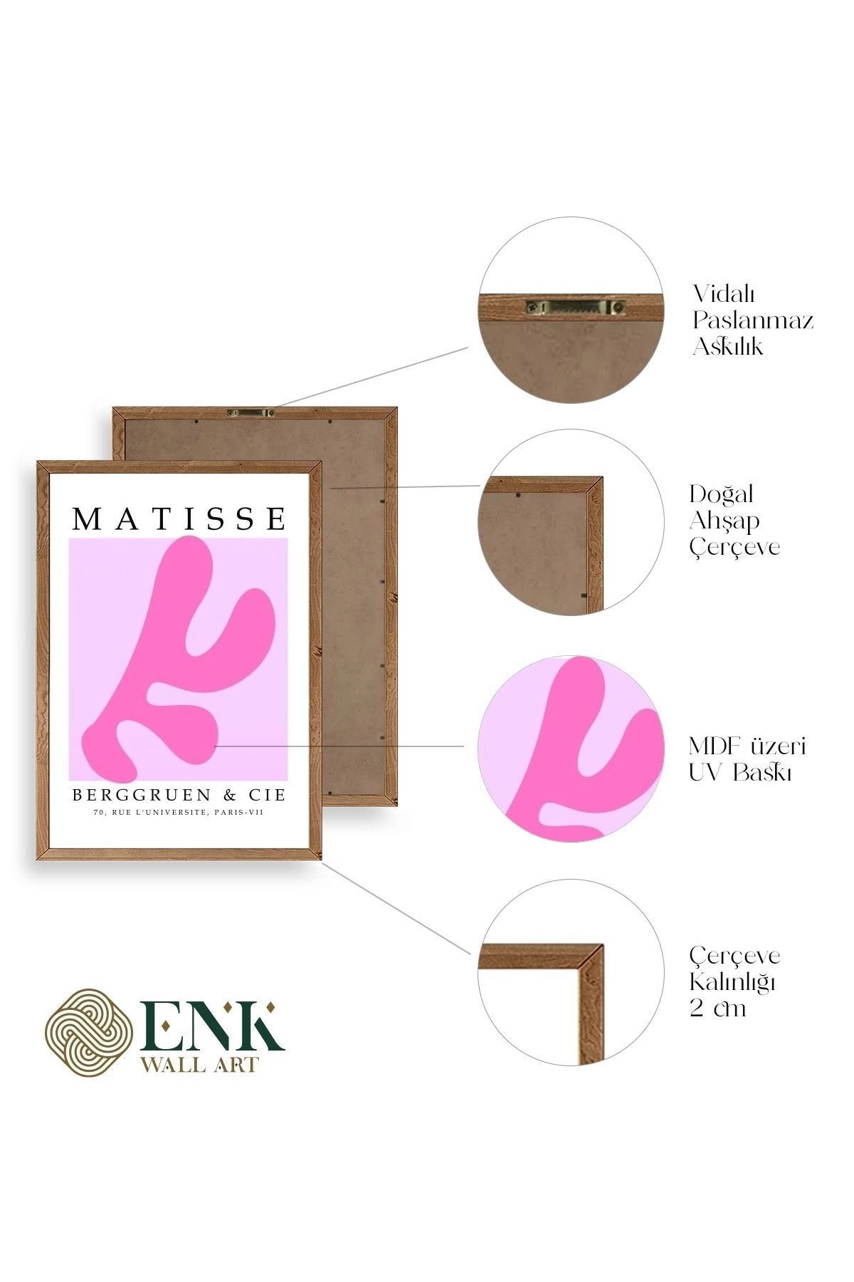 Fransız Ahşap Çerçeveli Tablo 17 x 23