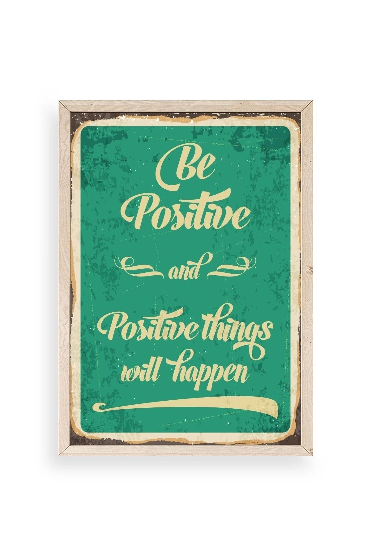 Motto Ahşap Çerçeveli Tablo 17 x 23