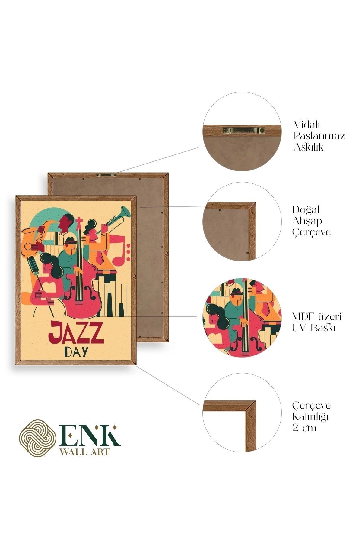 Jazz Ahşap Çerçeveli Tablo 30 x 42