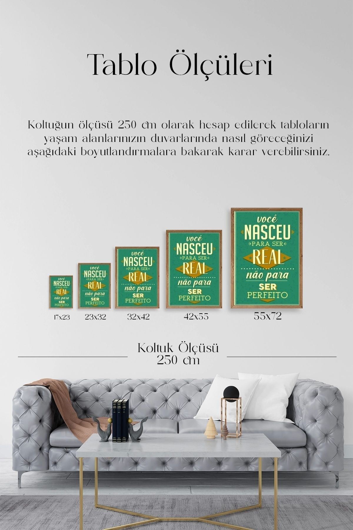 Motto Ahşap Çerçeveli Tablo 23 x 30