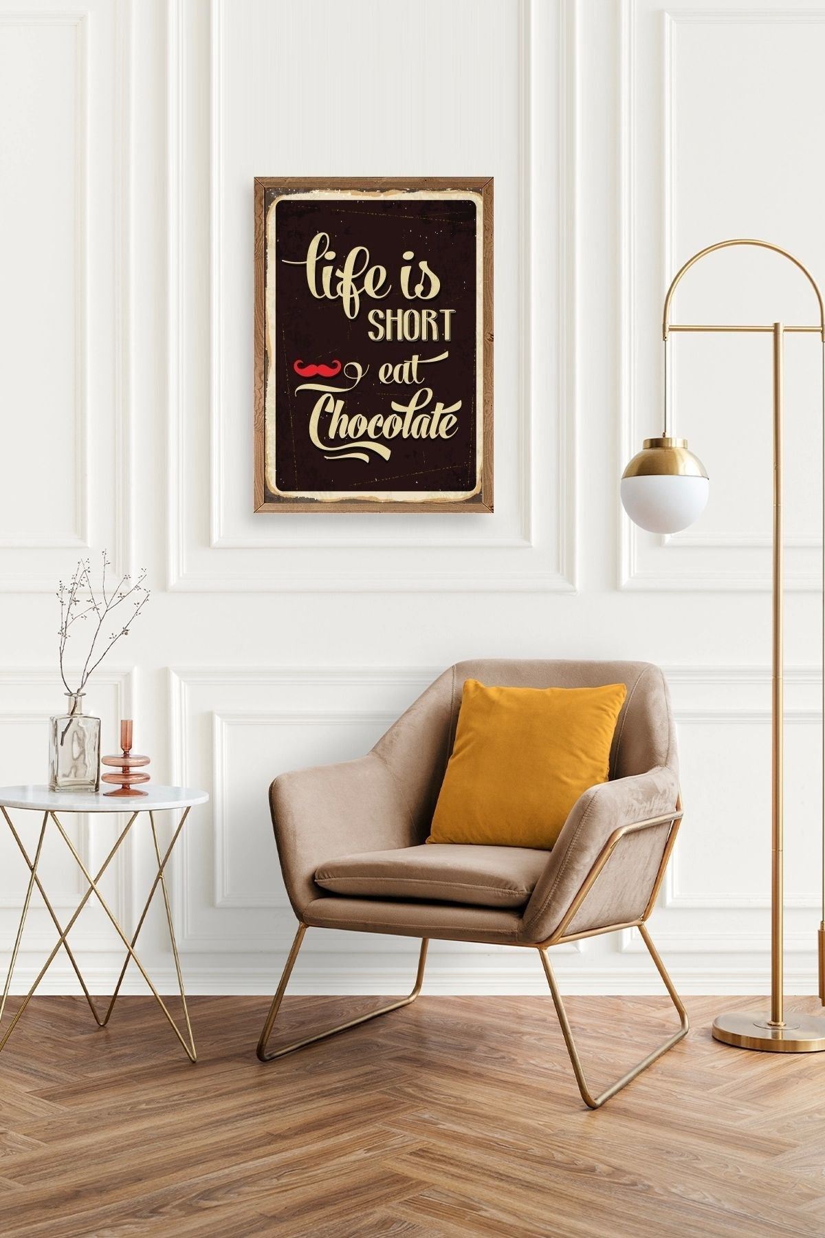 Motto Ahşap Çerçeveli Tablo 23 x 30