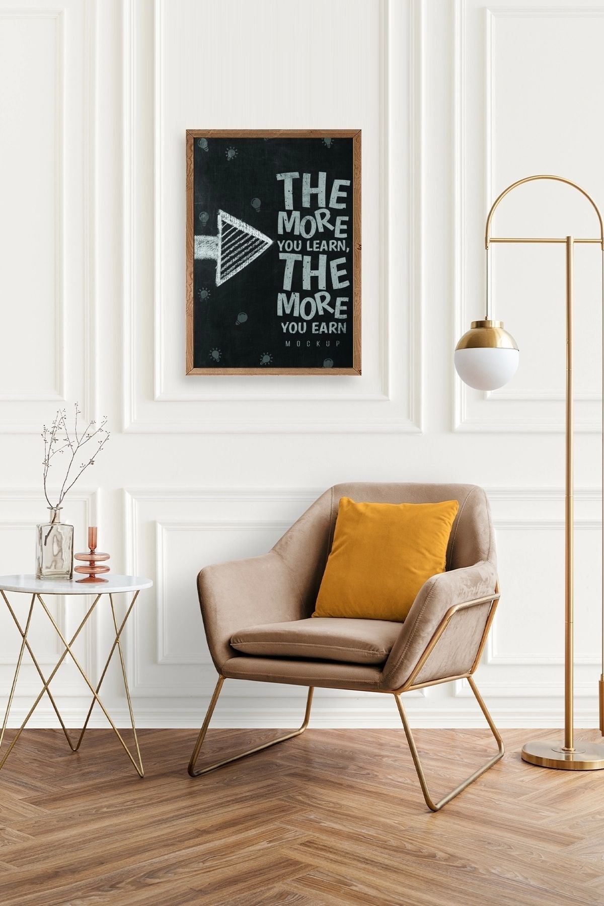 Motto Ahşap Çerçeveli Tablo 23 x 30