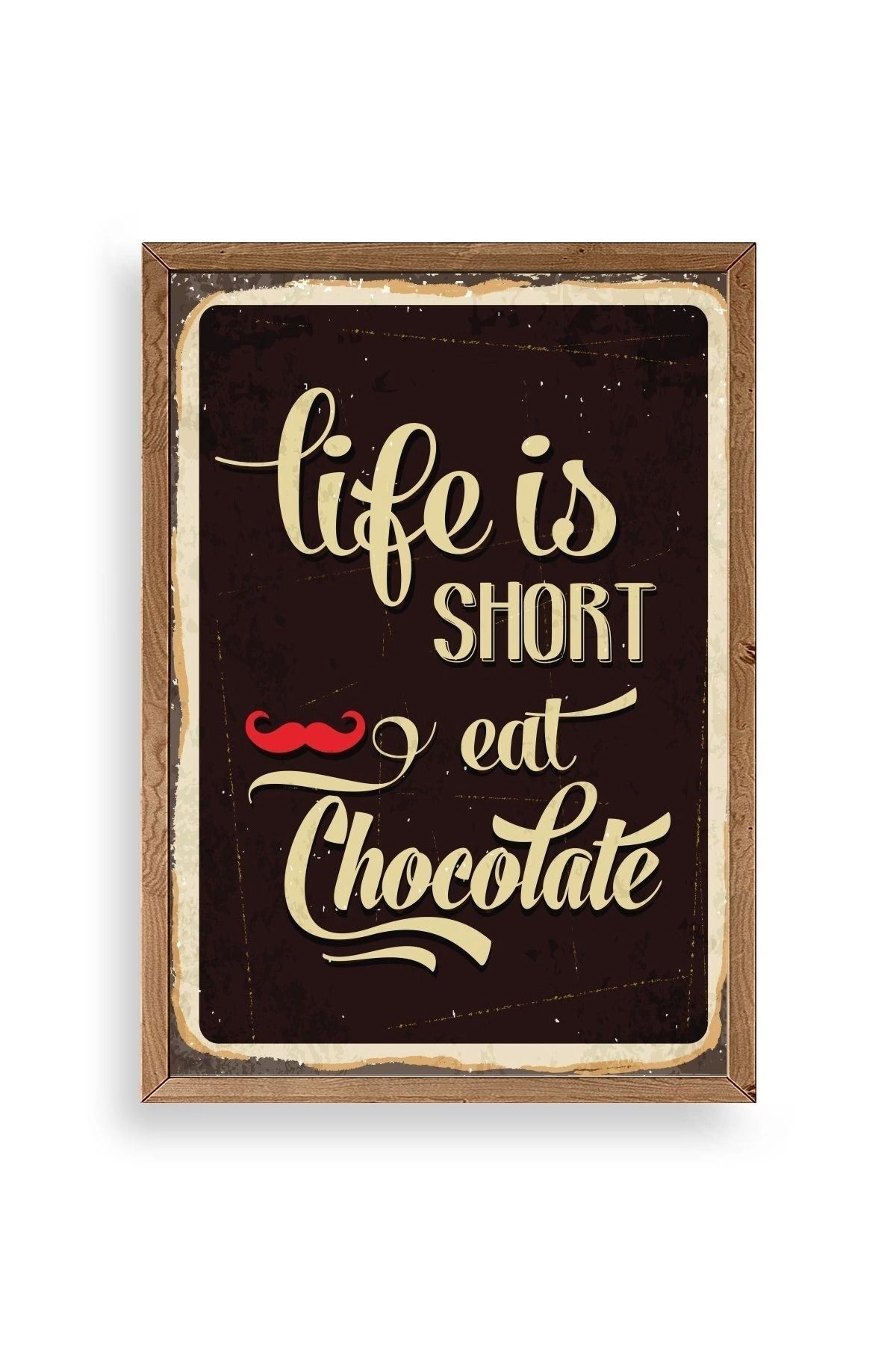 Motto Ahşap Çerçeveli Tablo 30 x 42