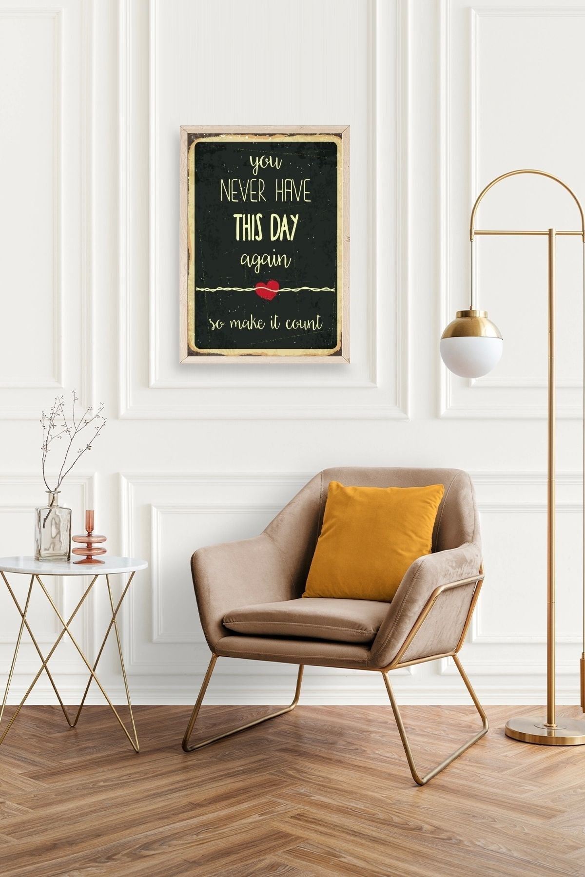 Motto Ahşap Çerçeveli Tablo 30 x 42