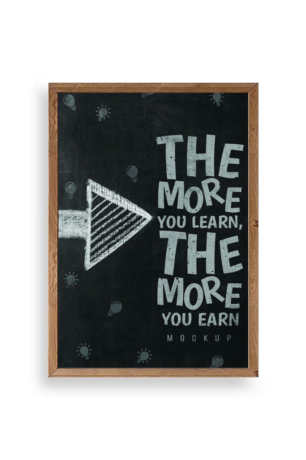 Motto Ahşap Çerçeveli Tablo 50 x 70