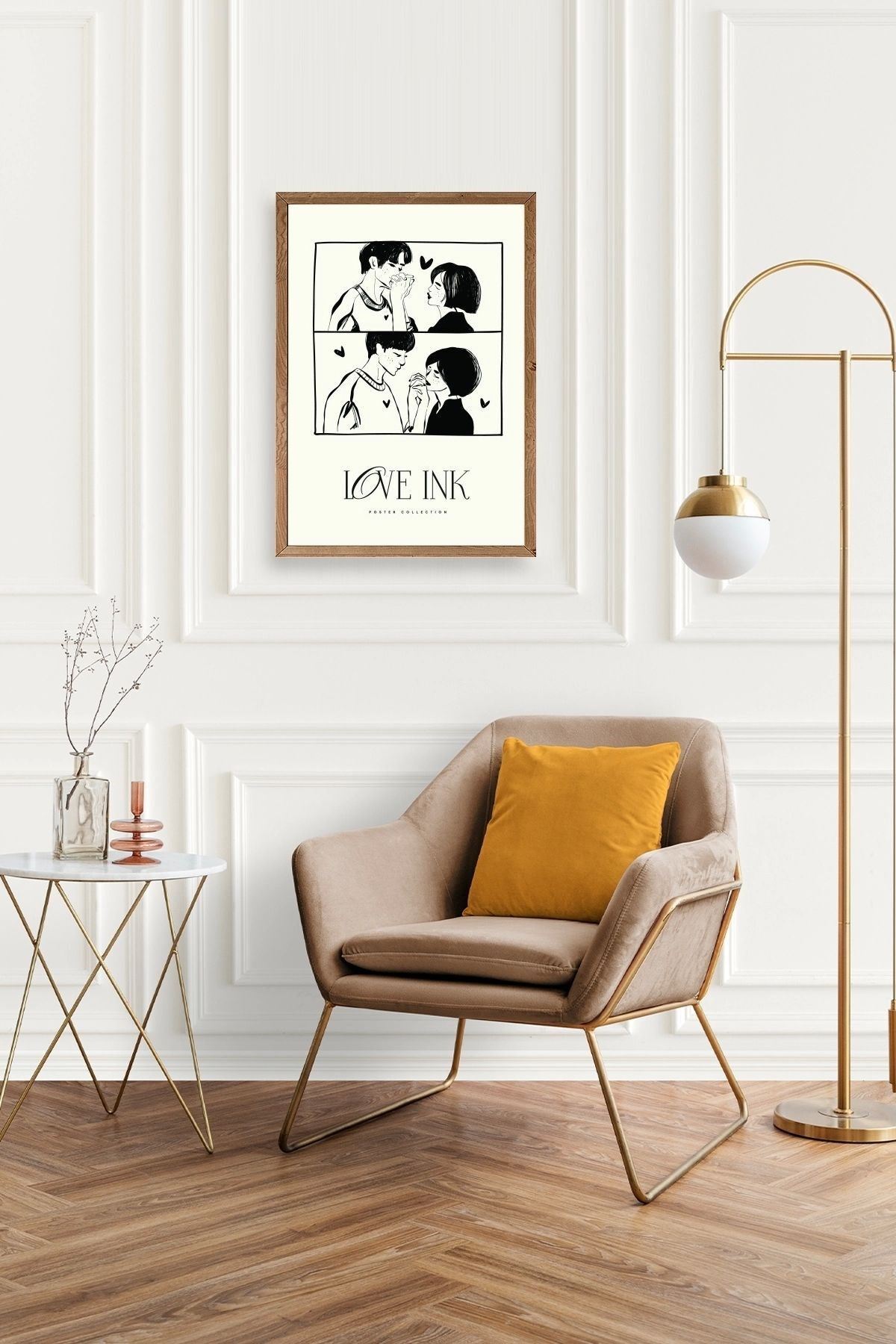 Love Ahşap Çerçeveli Tablo 17 x 23