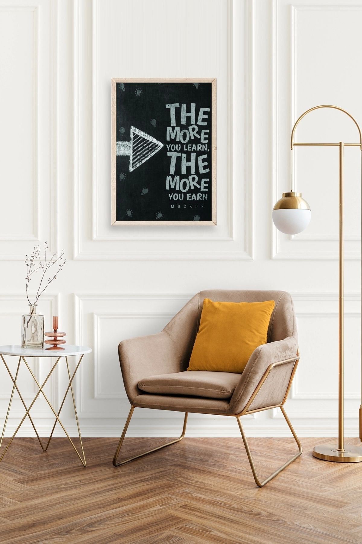 Motto Ahşap Çerçeveli Tablo 17 x 23