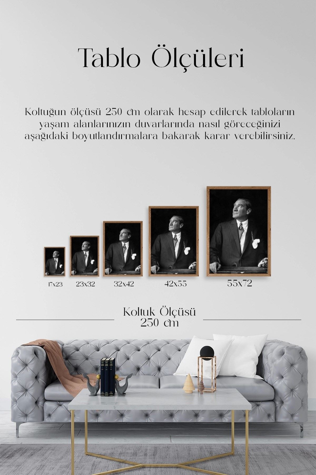 Atatürk Ahşap Çerçeveli Tablo 23 x 30