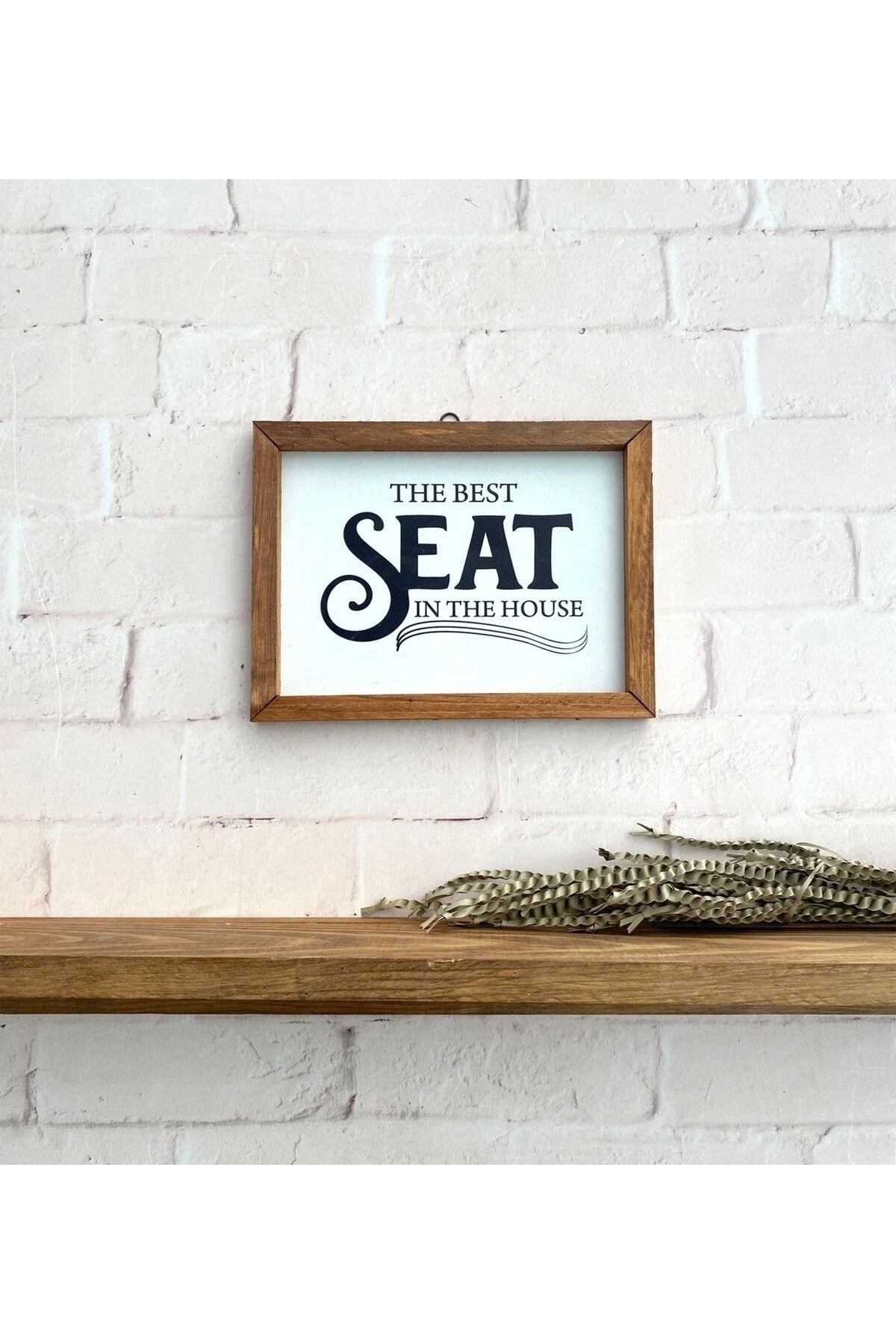 Banyo The Best Seat In The House Ahşap Çerçeve Tablo