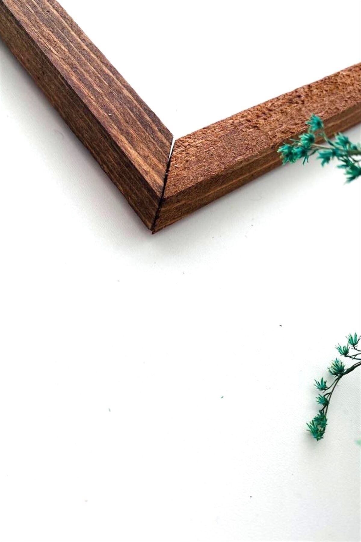 Banyo Laundry Room Siyah Zemin Ahşap Çerçeve 50 x 110