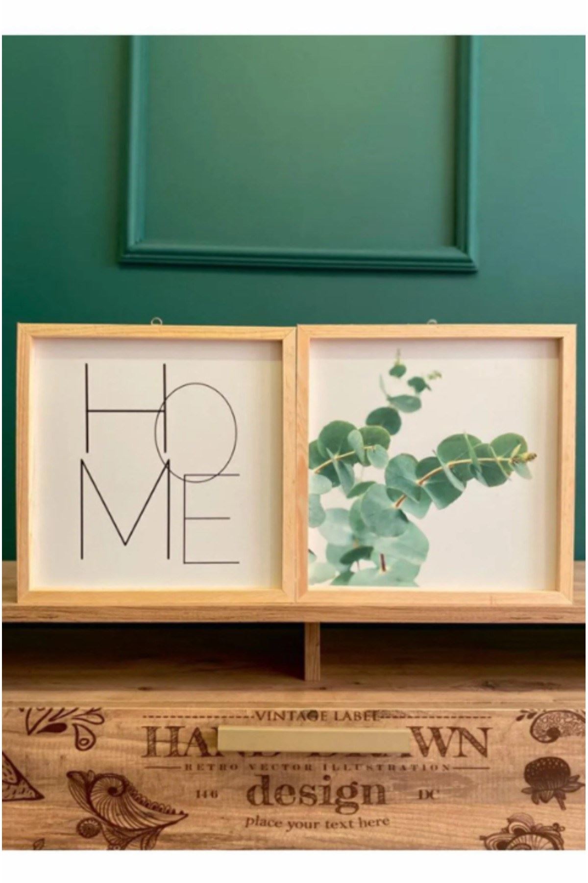 Oturma Odası Okaliptüs Home Ahşap Çerçeve Set 30 x 30