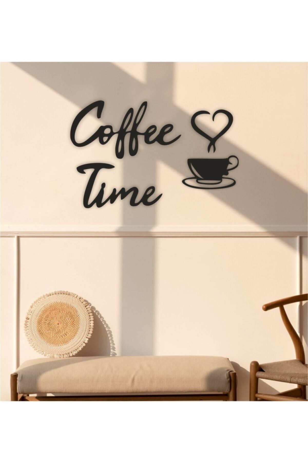 Coffee Time Ahşap Duvar Dekoru 27 x 42