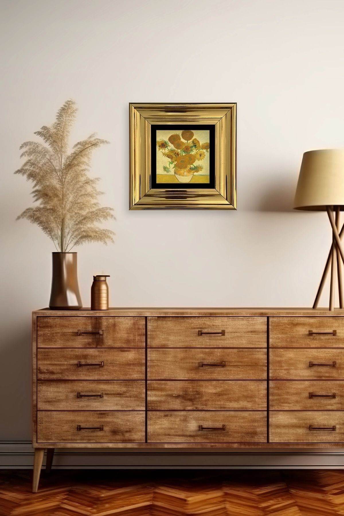 Van Gogh Çerçeveli Taş Tablo 20 cm