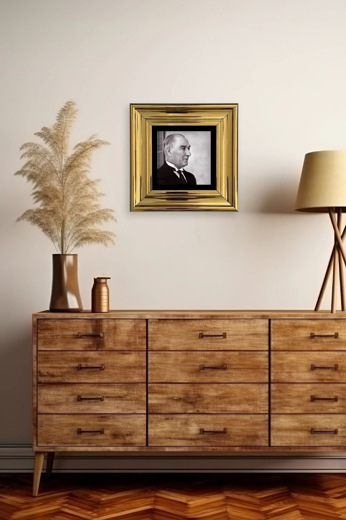 Atatürk Çerçeveli Taş Tablo 20 cm