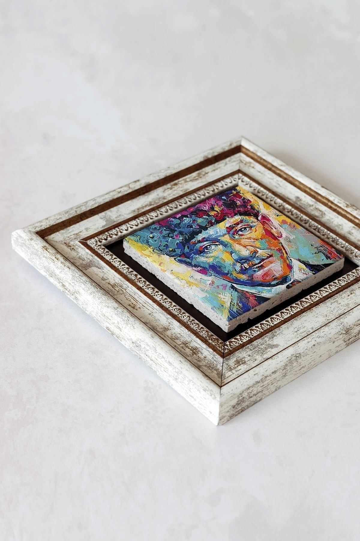 Atatürk Çerçeveli Taş Tablo , Çerçeveli Taş Duvar Dekoru-enkcrcvtbl-00197 20 cm