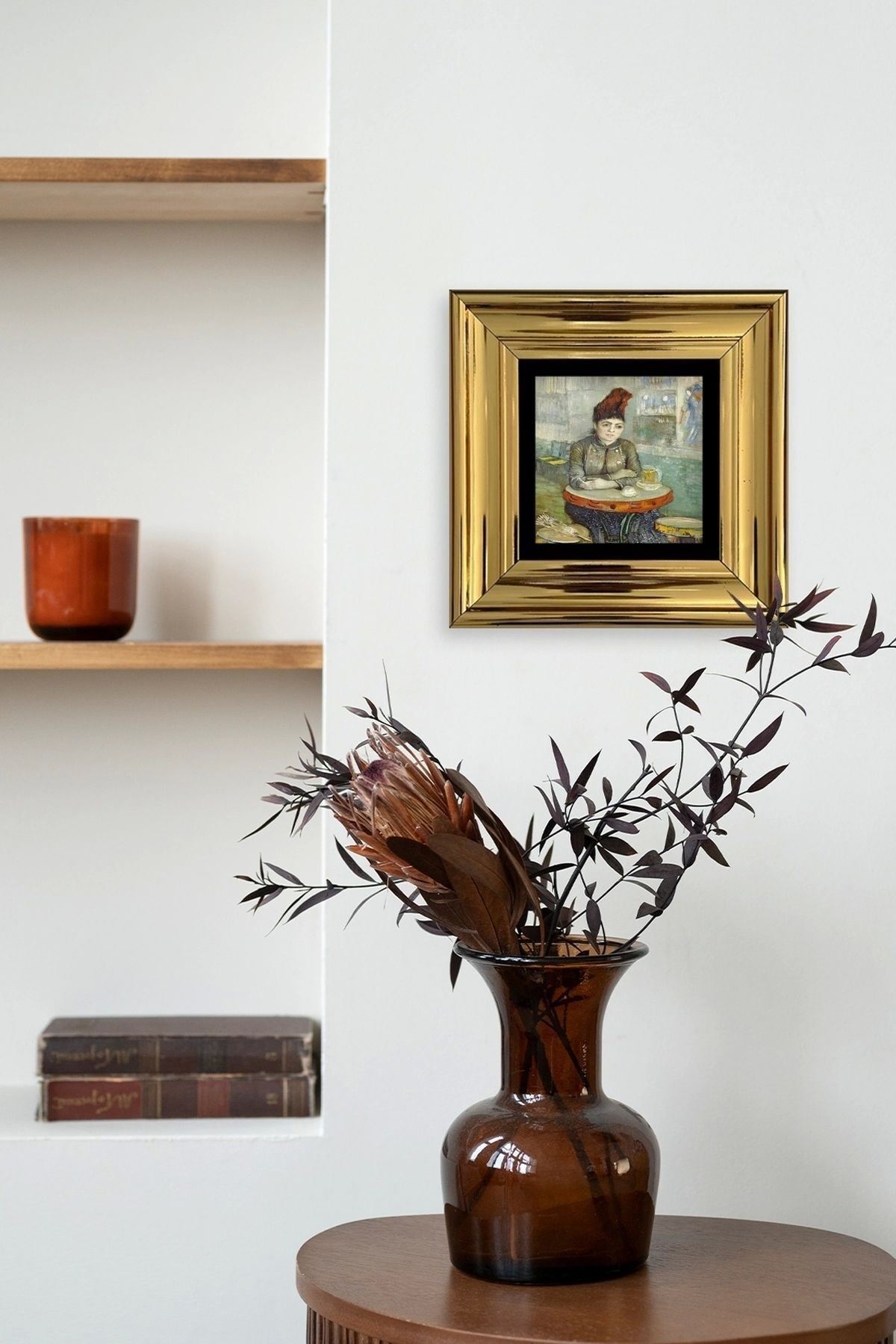 Van Gogh Çerçeveli Taş Tablo 20 cm