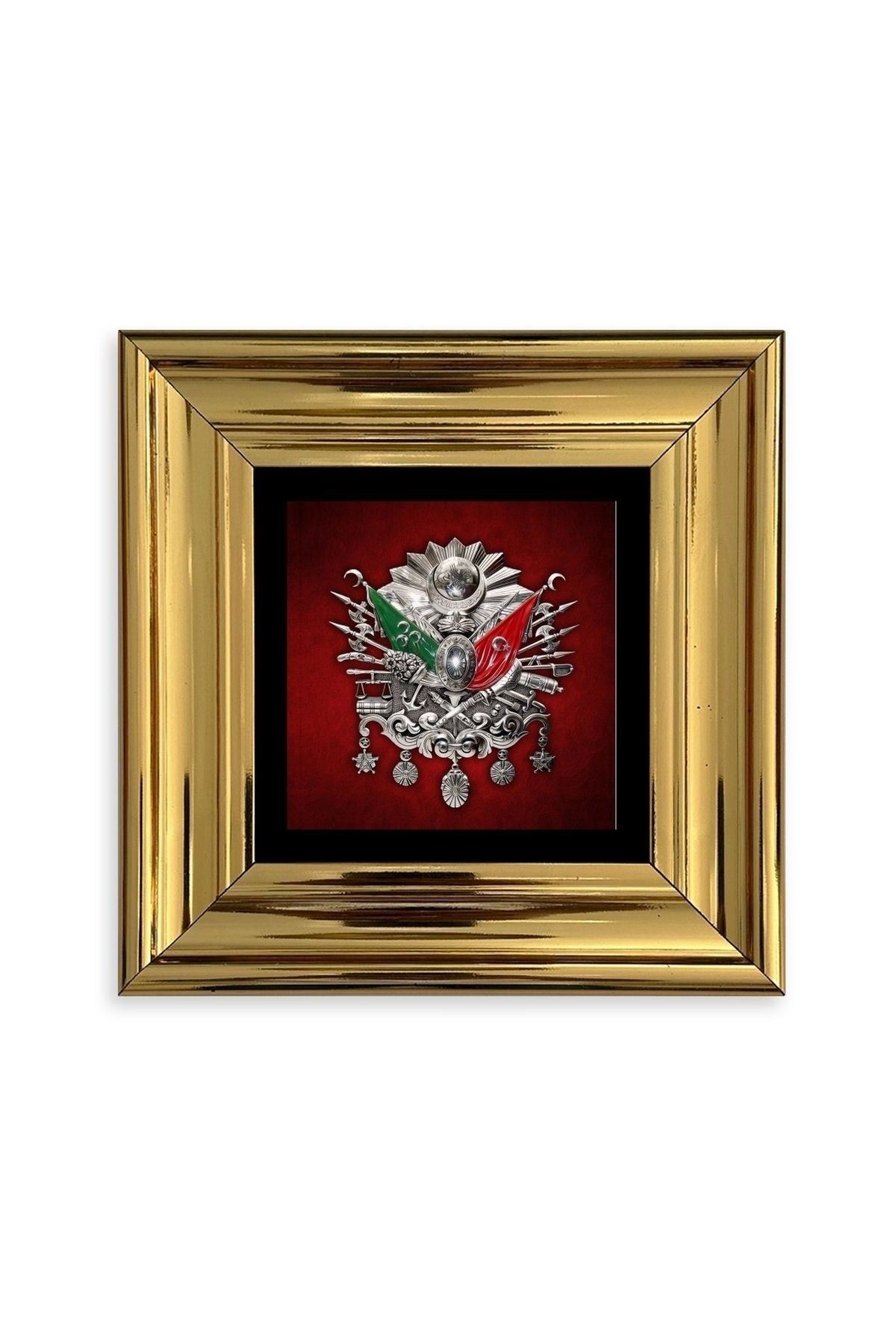 Osmanlı Tuğrası Çerçeveli Taş Tablo 20 cm