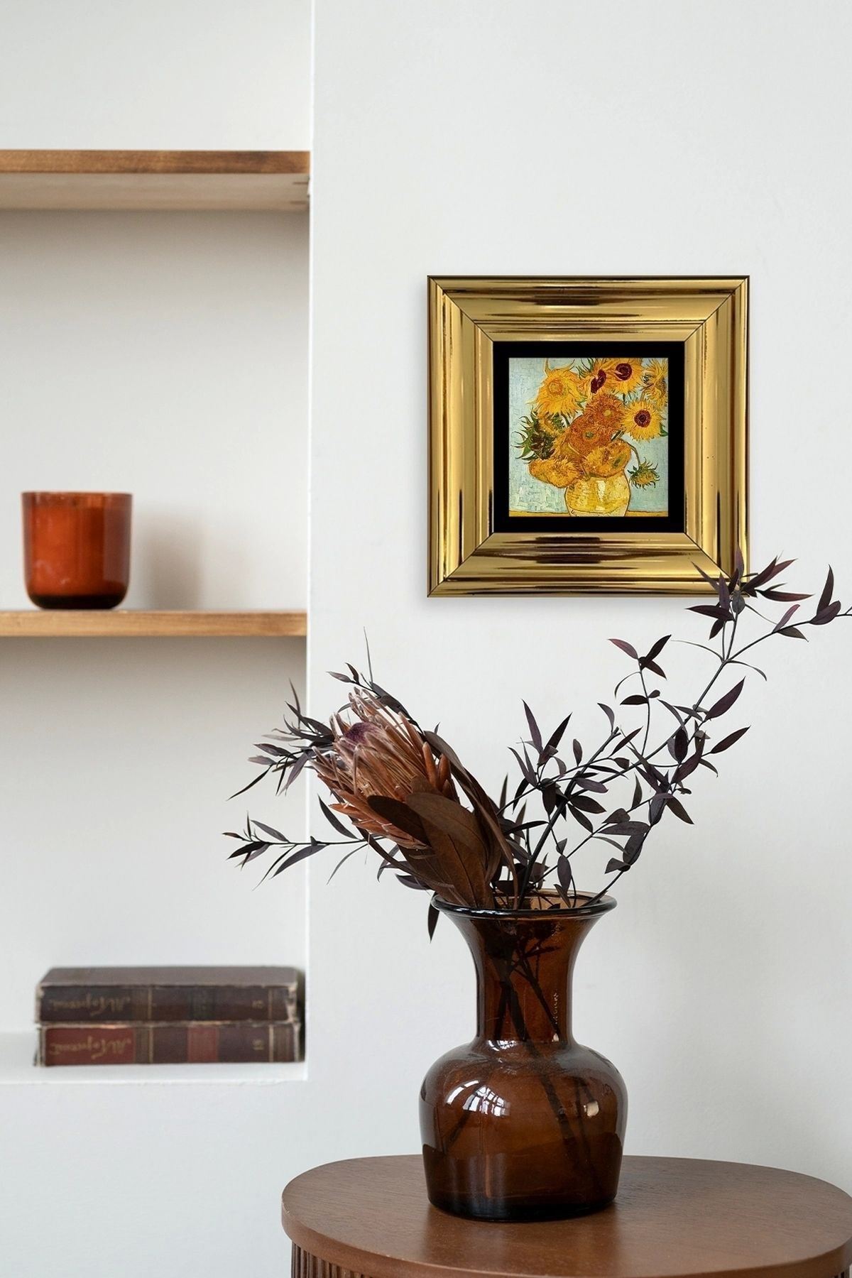 Van Gogh Çerçeveli Taş Tablo 20 cm