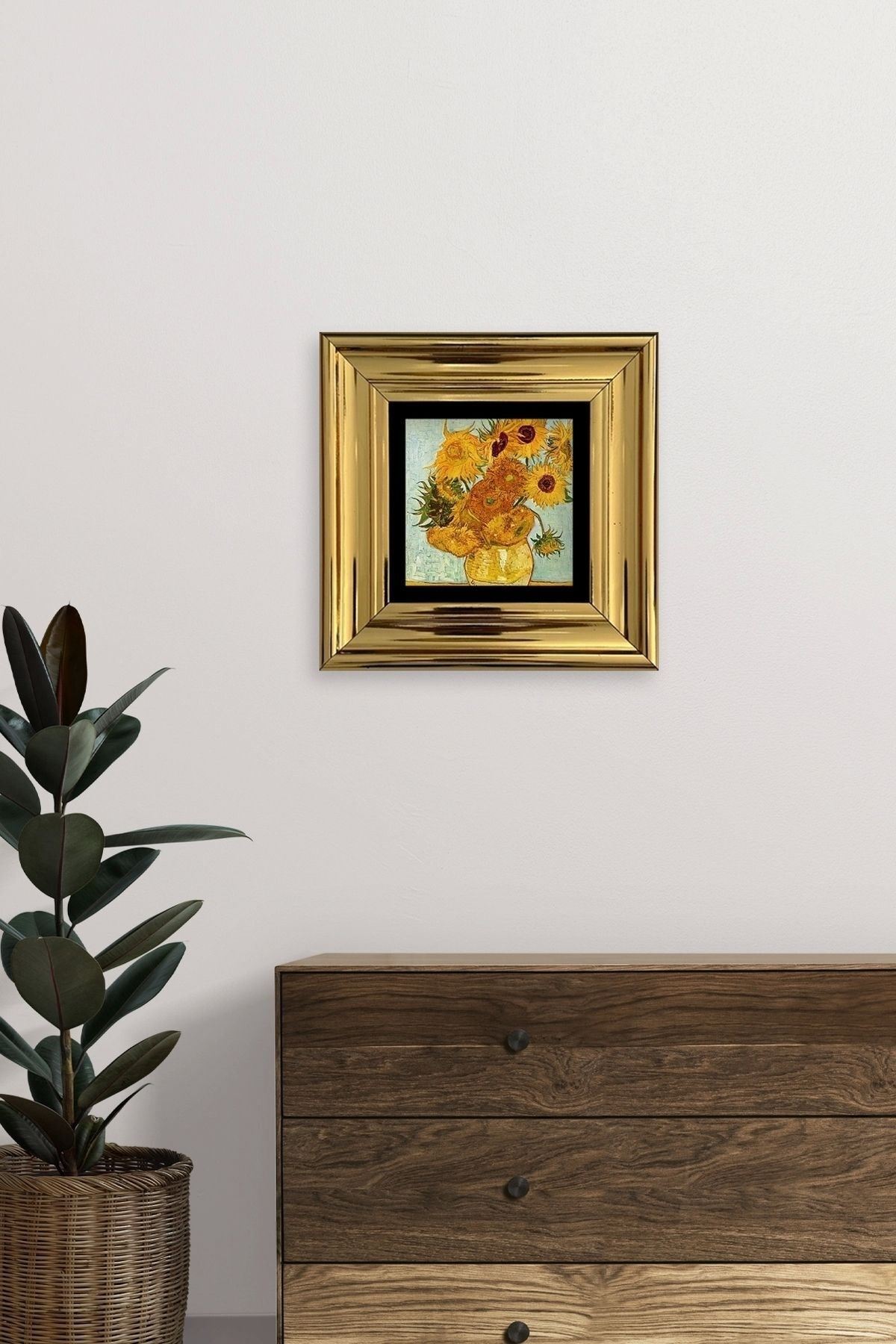 Van Gogh Çerçeveli Taş Tablo 20 cm