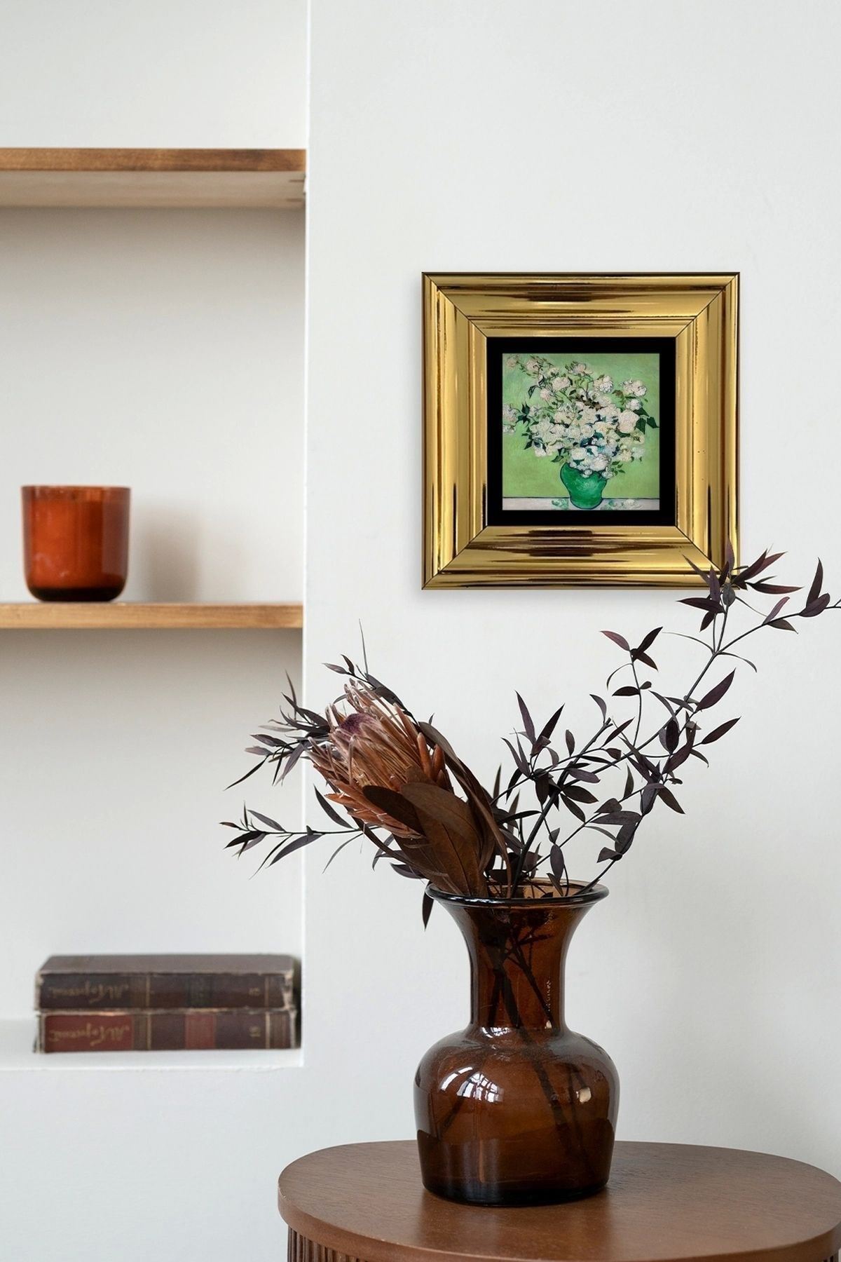 Van Gogh Çerçeveli Taş Tablo 20 cm