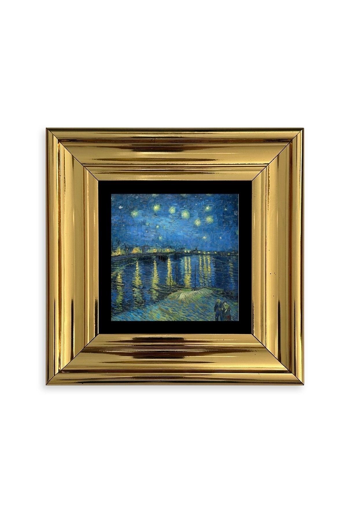 Van Gogh Çerçeveli Taş Tablo 20 cm