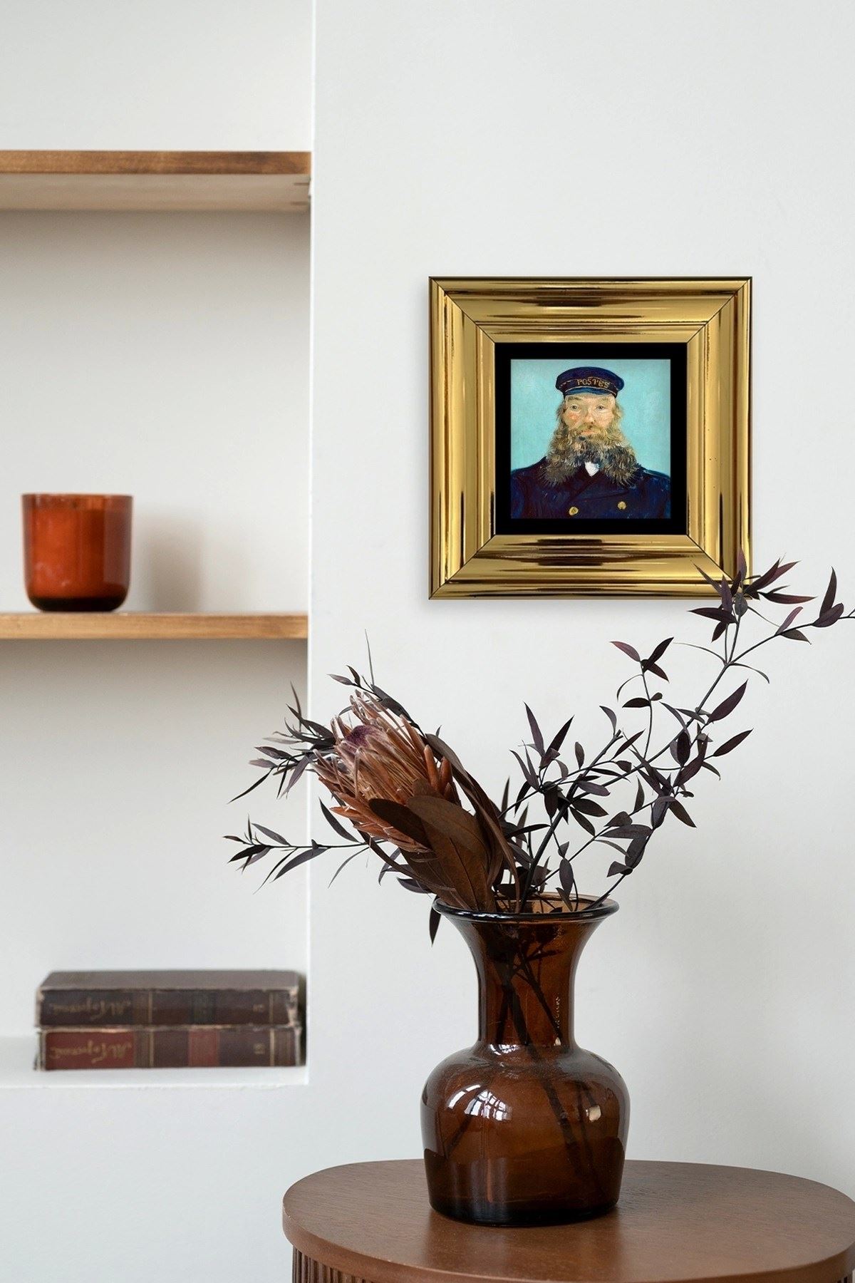 Van Gogh Çerçeveli Taş Tablo 20 cm