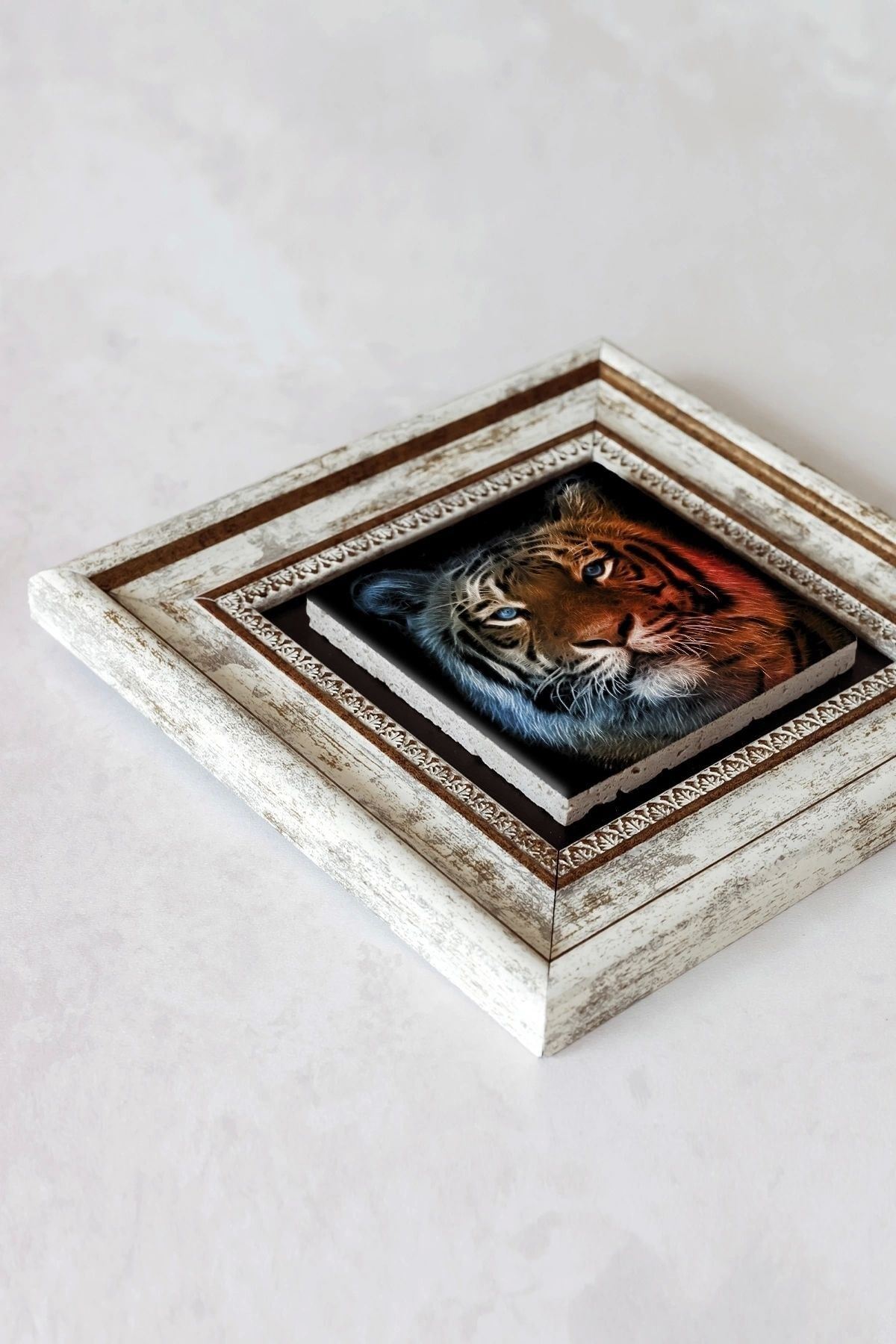 Çerçeveli Taş Tablo , Çerçeveli Taş Duvar Dekoru-enkcrcvtbl-00198 20 cm