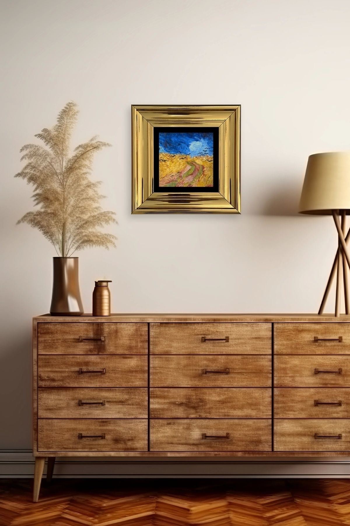 Van Gogh Çerçeveli Taş Tablo 20 cm