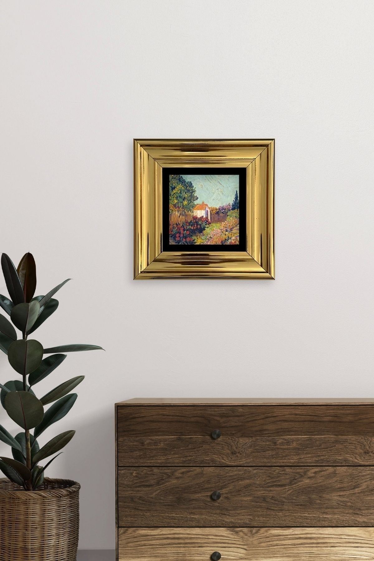 Van Gogh Çerçeveli Taş Tablo 20 cm