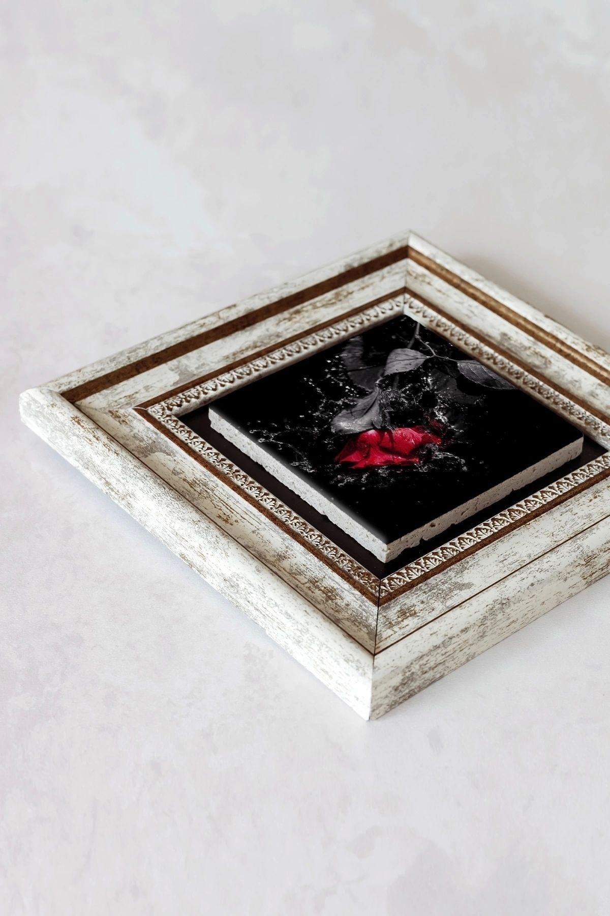 Çerçeveli Taş Tablo , Çerçeveli Taş Duvar Dekoru-enkcrcvtbl-00107 20 cm